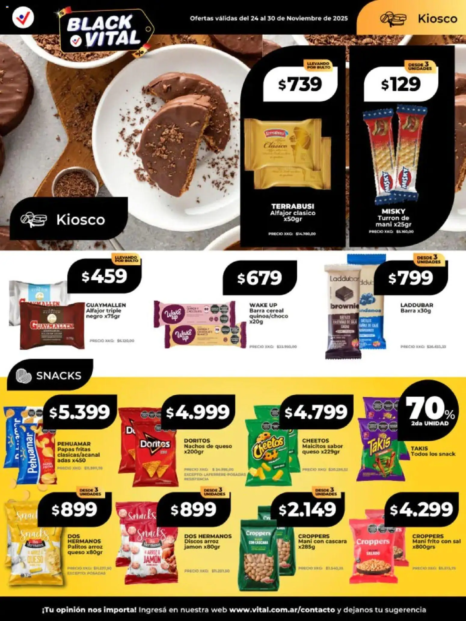 Vital - Ofertas - Laferrere │ válido desde el 24.11.2025 | Página: 17 | Productos: Mani, Jamón, Alfajor, Papas fritas