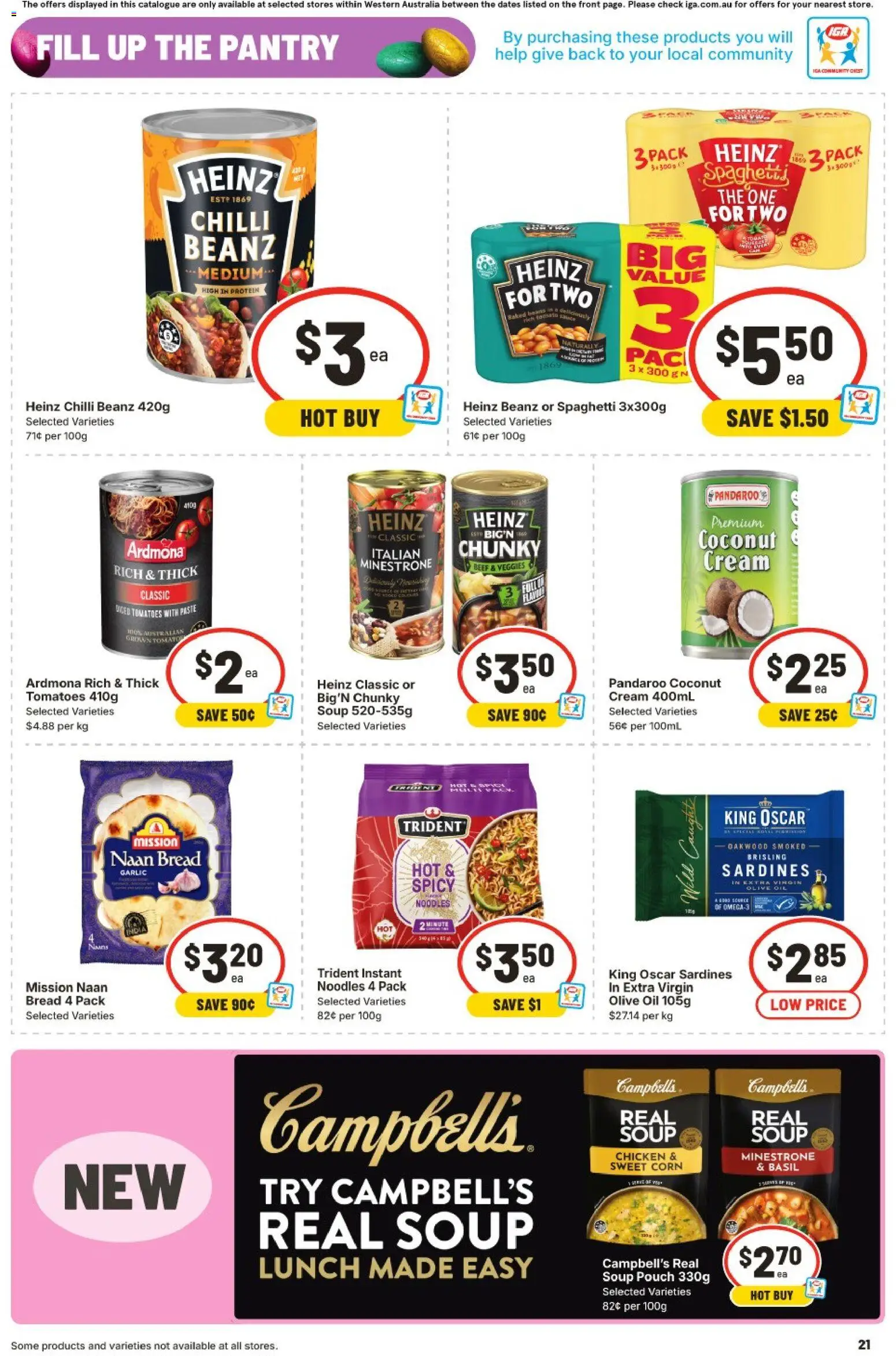 IGA catalogue - valid from 25.03.2026 | Page: 21 | Products: Tomatoes, Olive oil, Garlic, Chilli