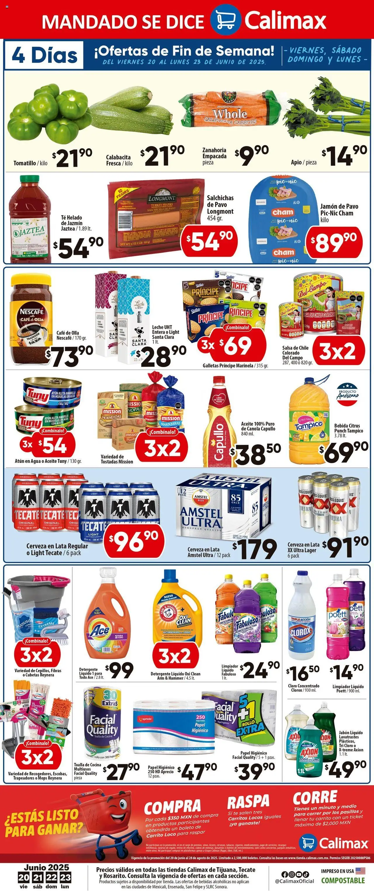 Nuevas ofertas de Calimax válidas en toda la República Mexicana desde el 20.06.2025. ¡Encuentra las mejores ofertas en Calimax folleto! | Página: 6 | Productos: Limpiador, Papel higiénico, Cloro, Olla