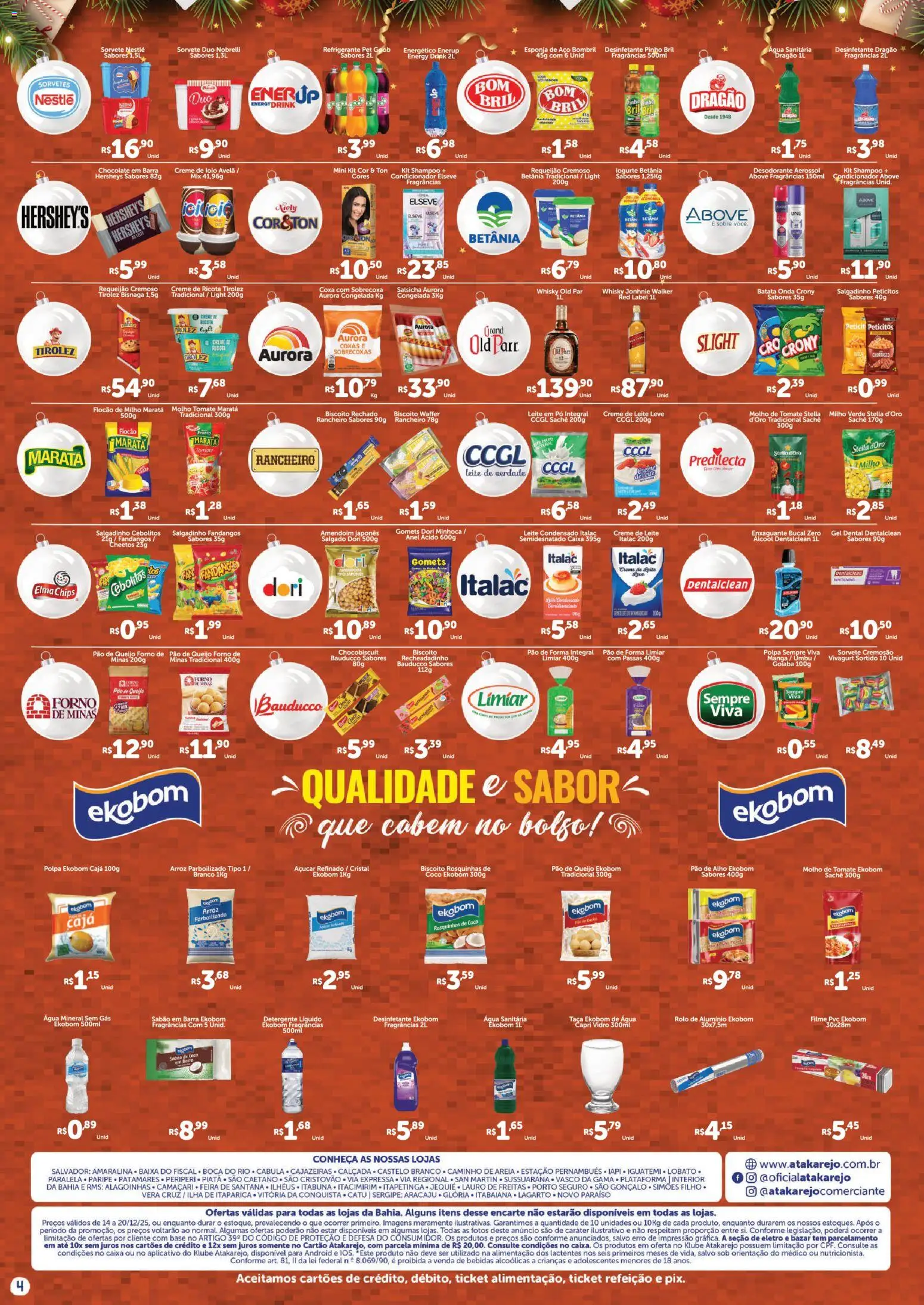 Atakarejo Folheto - válido de 14.12.2025 | Página: 4 | Produtos: Energético, Enxaguante bucal, Pao de alho, Base