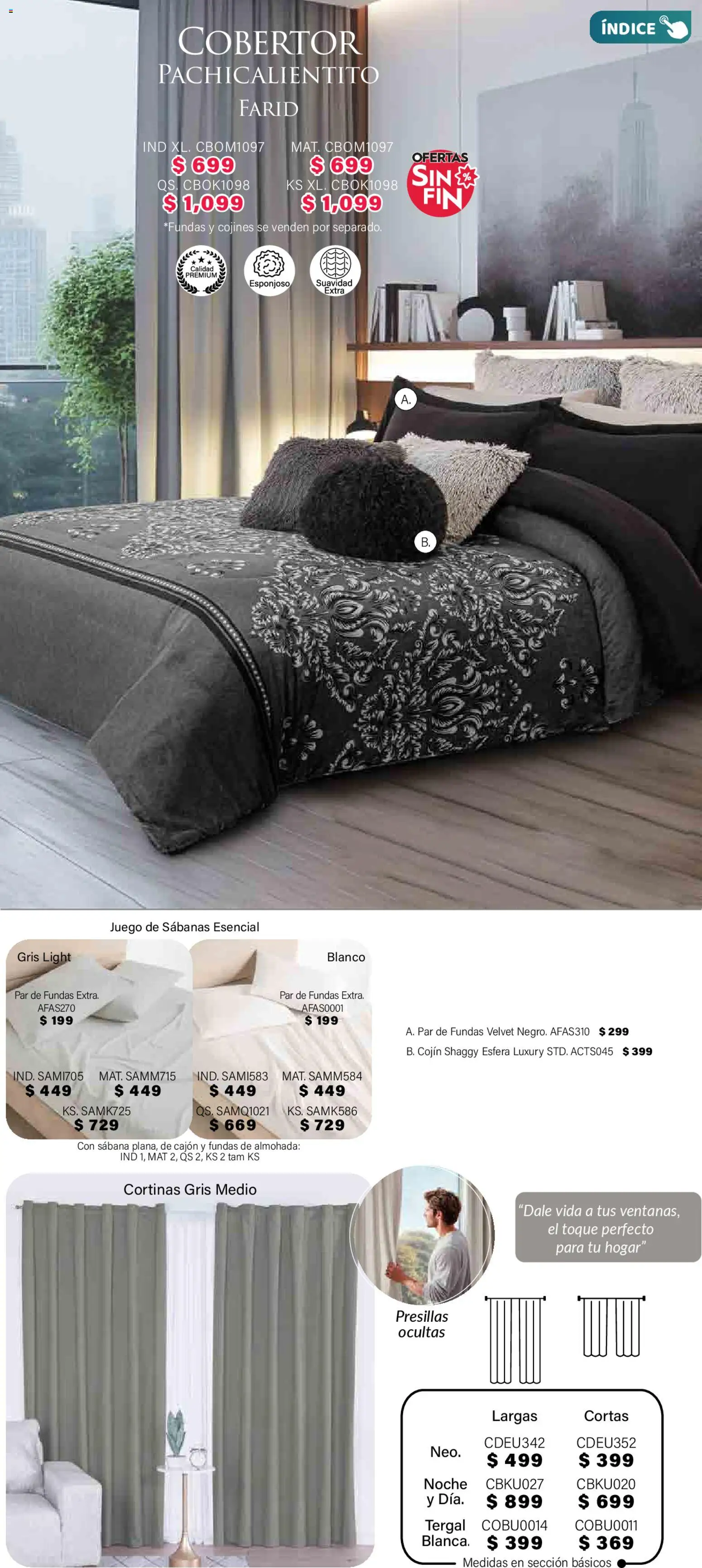 Nuevas ofertas de Colchas Concord válidas en toda la República Mexicana desde el 01.11.2025. ¡Encuentra las mejores ofertas en Colchas Concord Buen Fin! | Página: 294 | Productos: Juego, Almohada, Sabanas, Cortinas