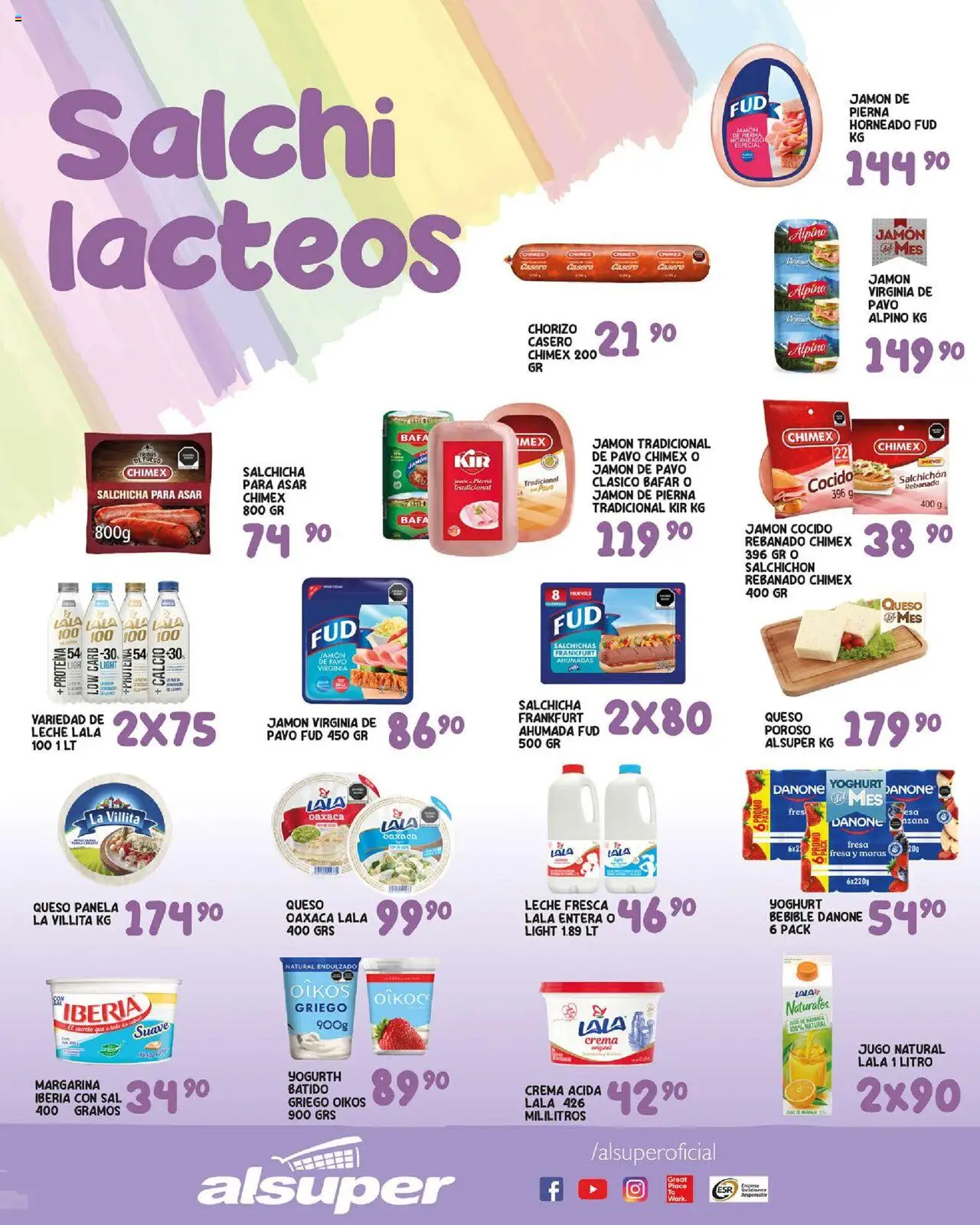Nuevas ofertas de Alsuper válidas en toda la República Mexicana desde el 15.08.2025. ¡Encuentra las mejores ofertas en Alsuper - Folleto - Chihuahua Estado! | Página: 3 | Productos: Leche, Jugo, Chorizo, Margarina