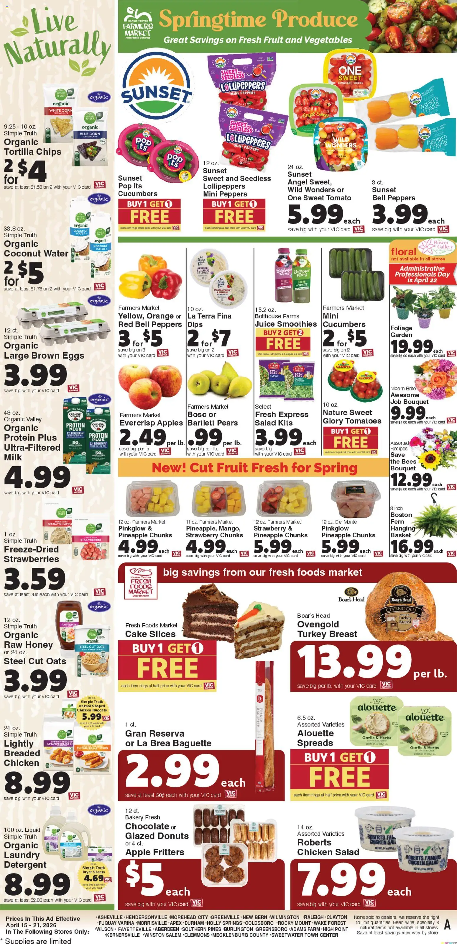 Harris Teeter Weekly Ad - NC - valid from 15.04.2026 | Page: 11 | Products: Apples, Tomatoes, Chips, Garlic