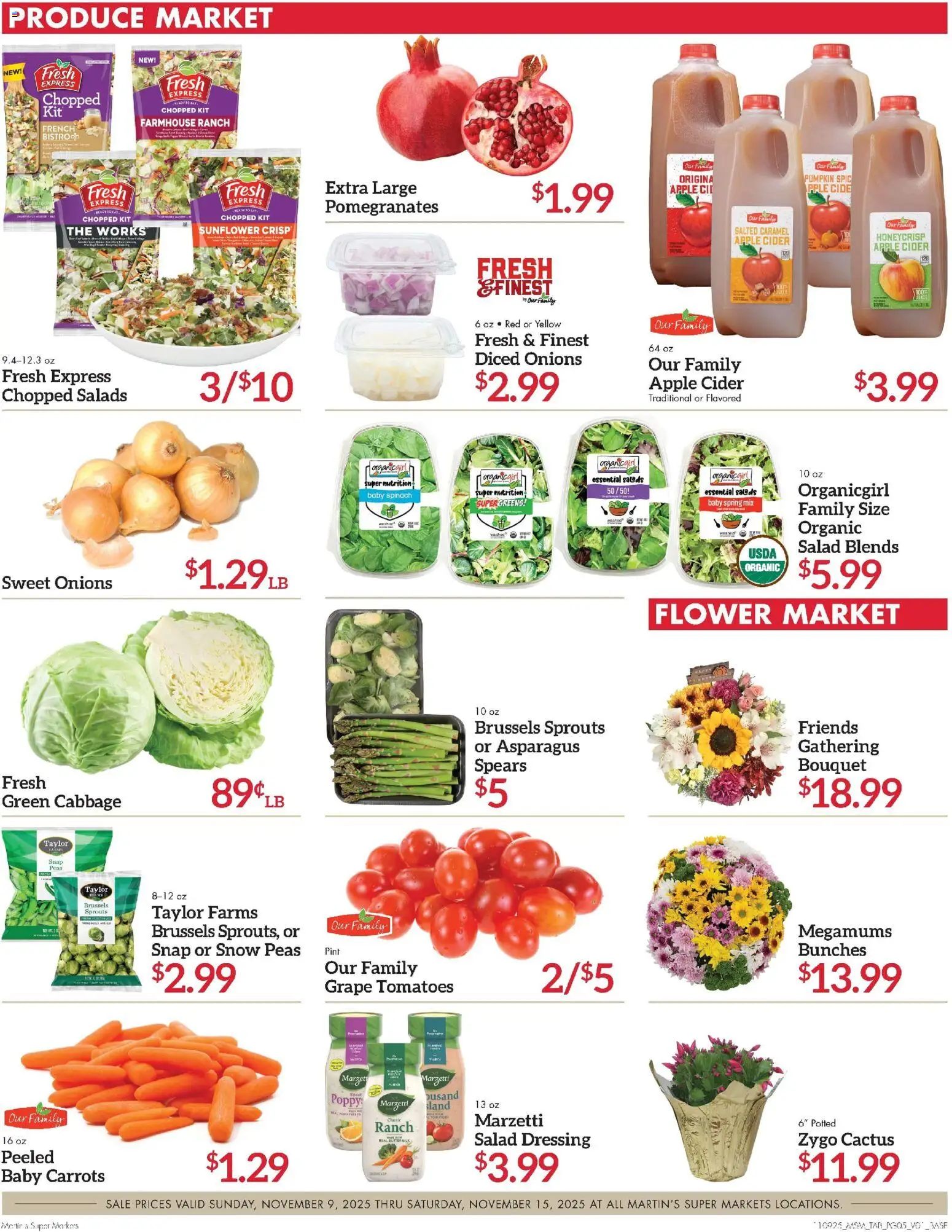 Martin’s Weekly Ad - valid from 09.11.2025 | Page: 5 | Products: Spinach, Tomatoes, Salad, Pumpkin