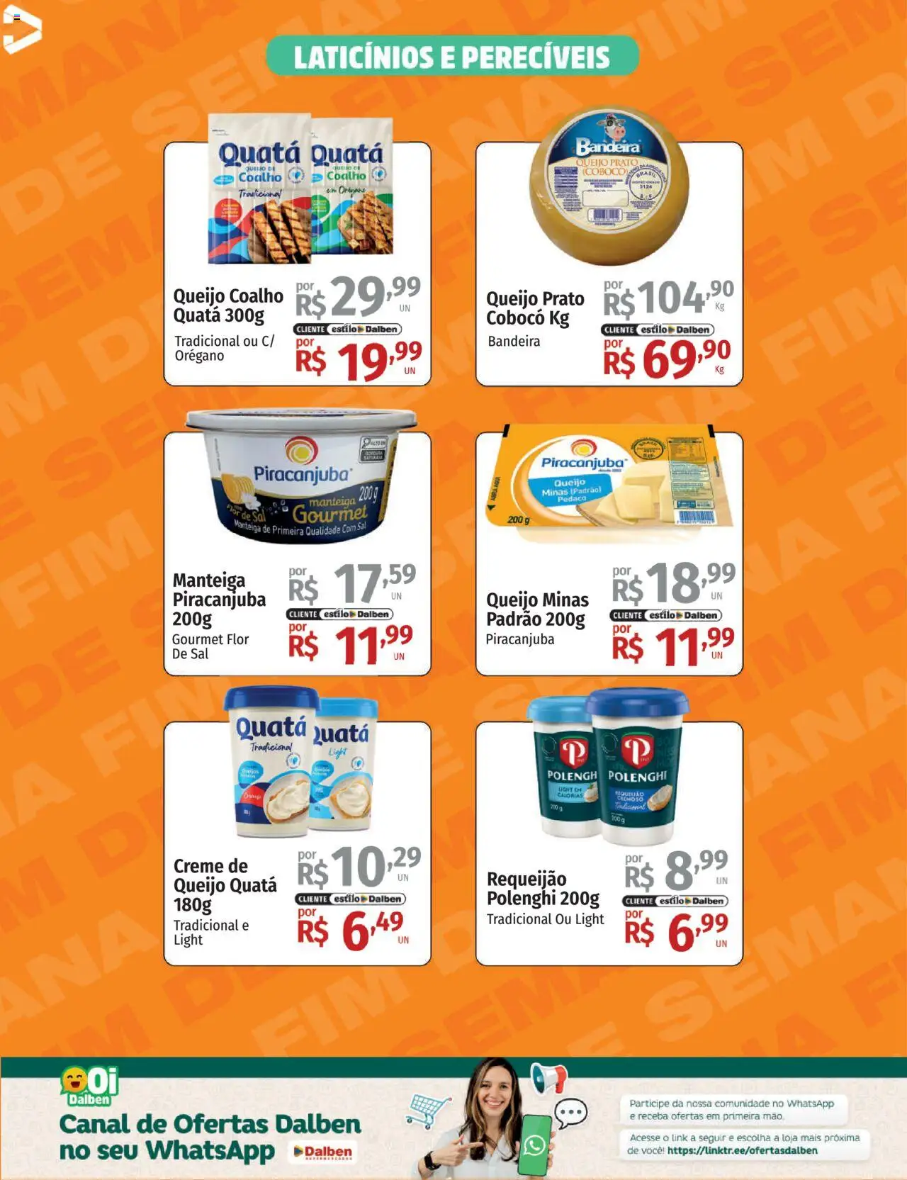 Supermercado Dalben Folheto - válido de 10.10.2025 | Página: 10 | Produtos: Manteiga, Creme, Orégano, Requeijão