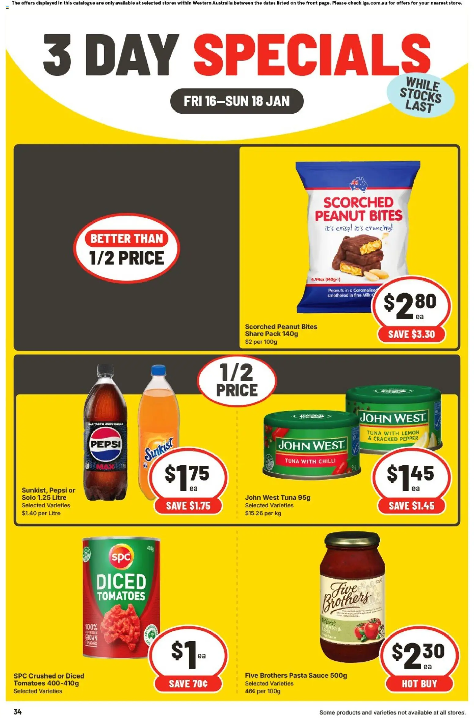 IGA catalogue - valid from 16.01.2026 | Page: 2 | Products: Milk, Pasta, Sauce, Chilli
