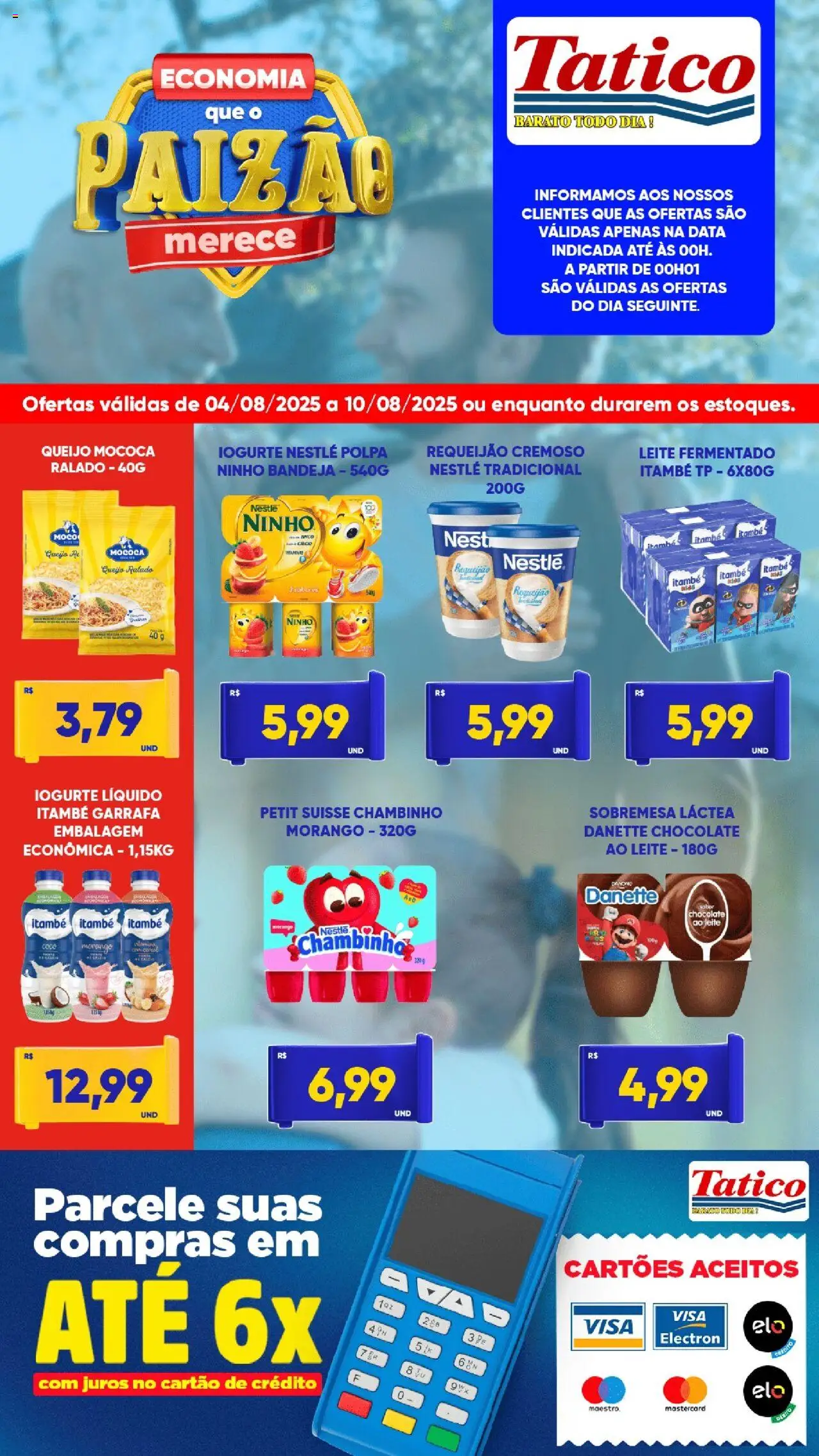 Tatico Folheto - válido de 04.08.2025 | Página: 2 | Produtos: Queijo, Iogurte, Queijo ralado, Leite fermentado