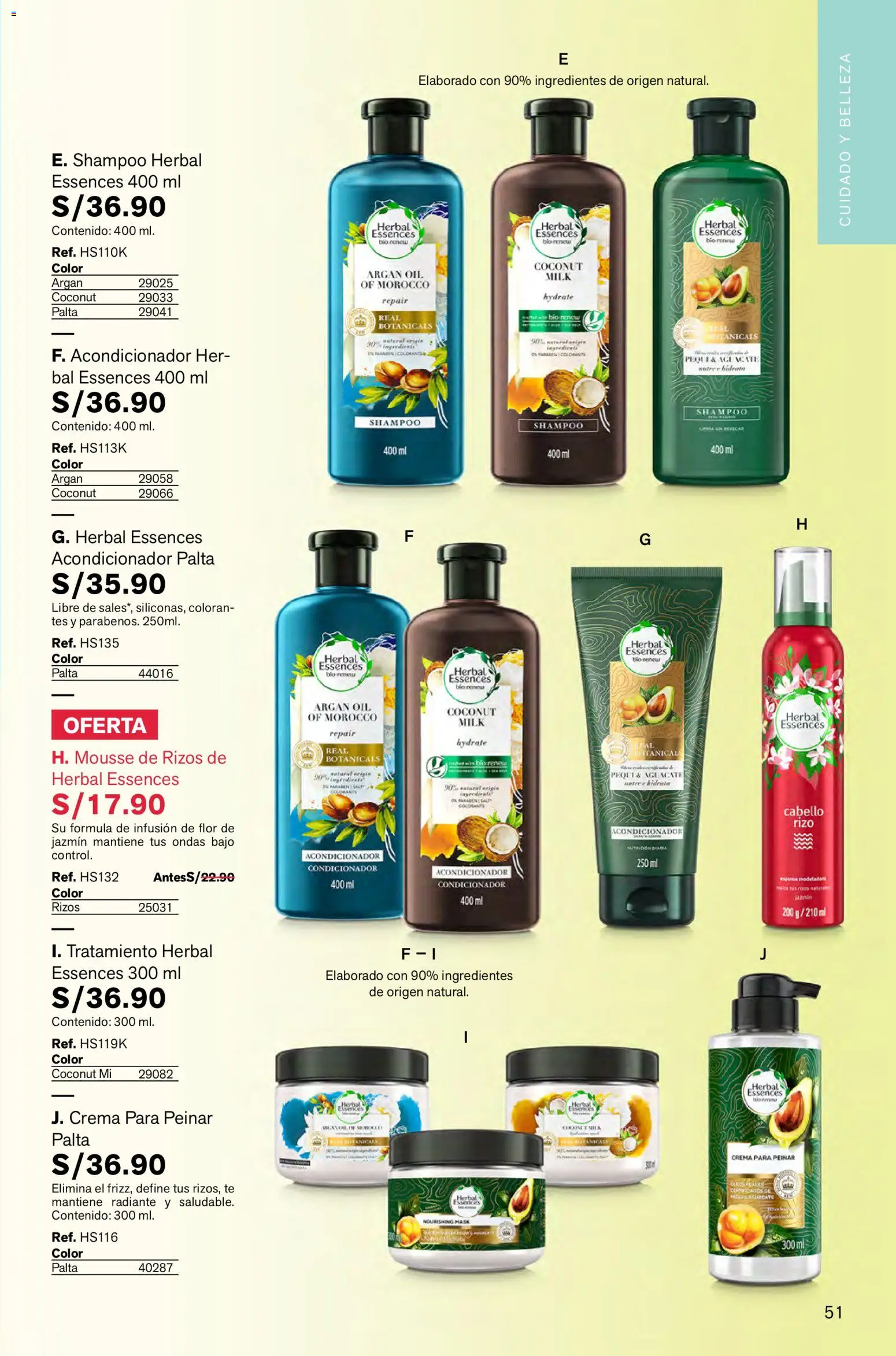 Catálogo Leonisa válido desde 26.12.2025 | Página: 51 | Productos: Shampoo, Acondicionador, Té, Crema