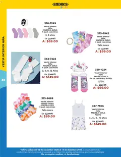Vista previa de Andrea catálogo Precios Especiales, nuevo folleto de la tienda, válido en México a partir del 02.11.2025 | Página: 38 | Productos: Pijama, Antifaz