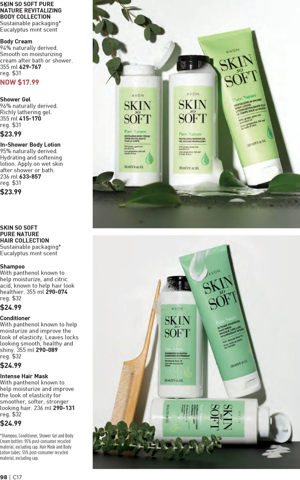 Avon flyer valid from 14.08.2025 | Page: 98 | Products: Shampoo, Hair mask, Body lotion, Shower