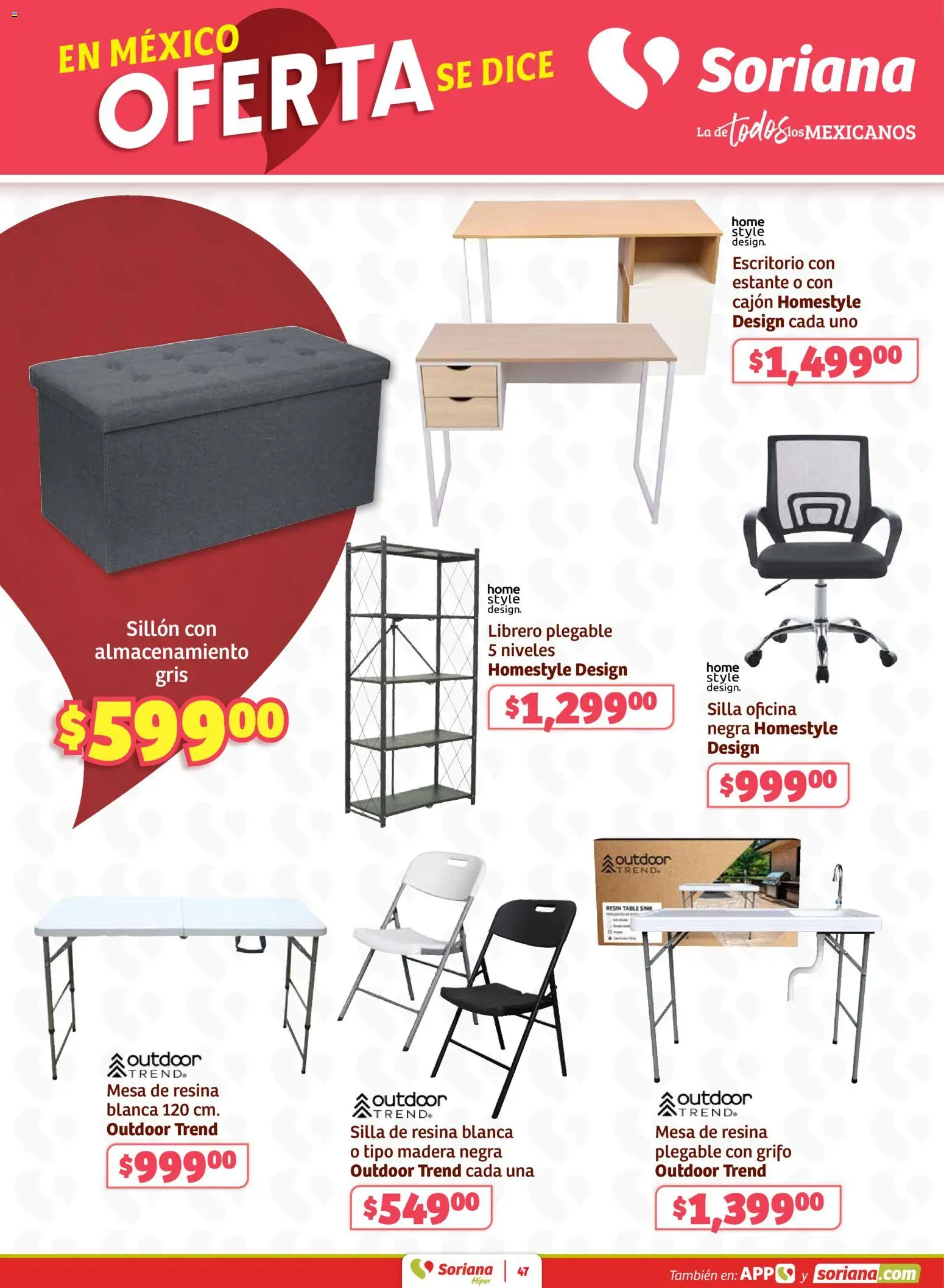 Nuevas ofertas de Soriana válidas en toda la República Mexicana desde el 15.01.2026. ¡Encuentra las mejores ofertas en Soriana - Preciazazaso Híper: Camp, Chia, Oax, Q. Roo, Tab, Yuc! | Página: 48 | Productos: Estante, Cera, Escalera, Caja