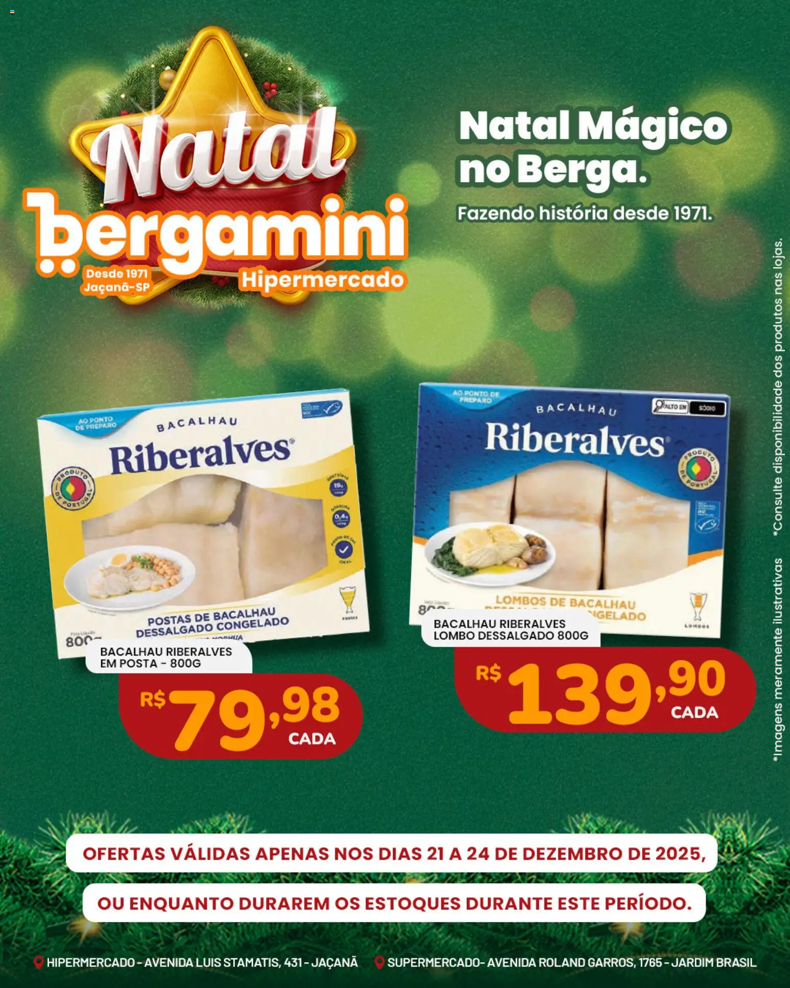 Supermercado Bergamini Folheto - válido de 21.12.2025 | Página: 20 | Produtos: Bacalhau, Lombo