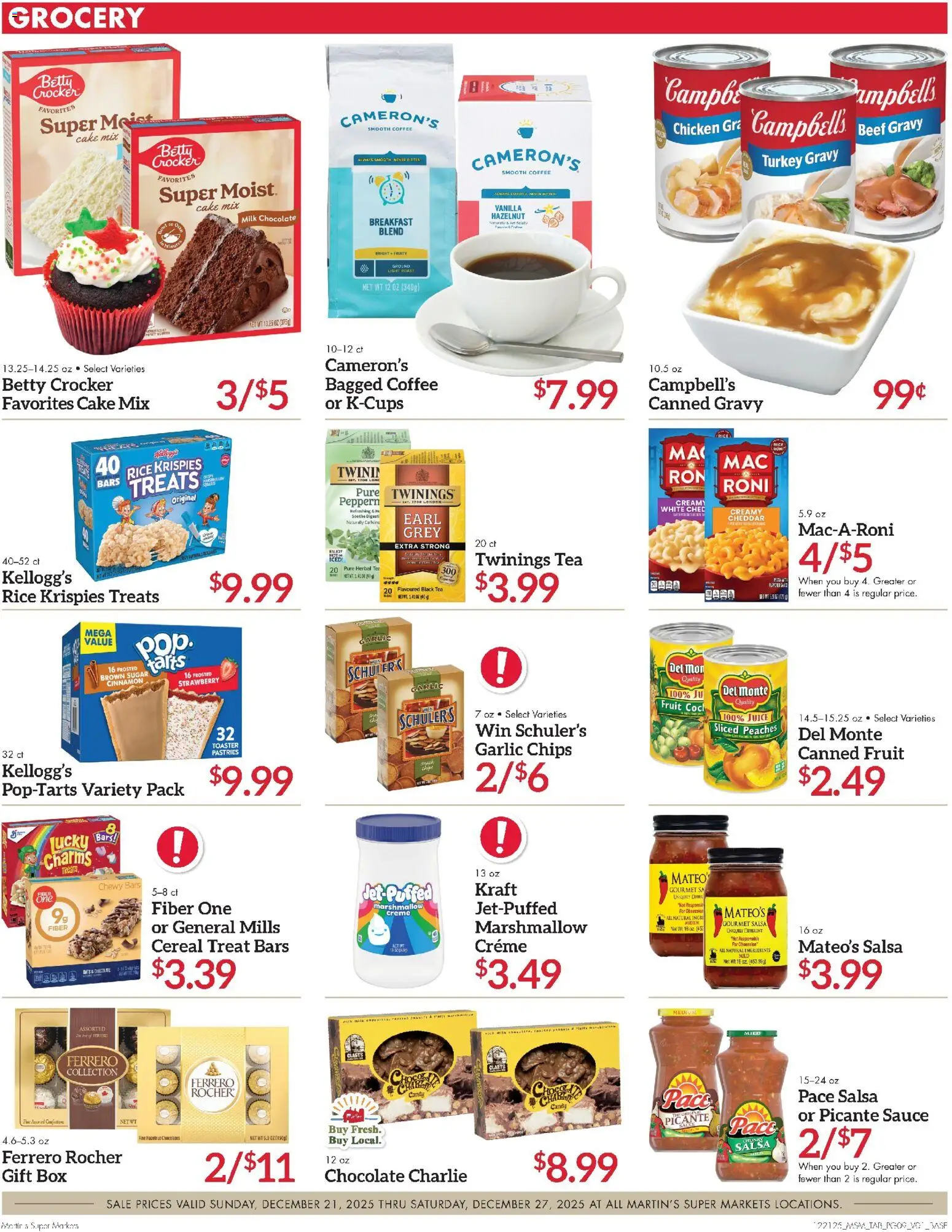 Martin’s Weekly Ad - valid from 21.12.2025 | Page: 13 | Products: Peaches, Coffee, Chocolate, Sugar