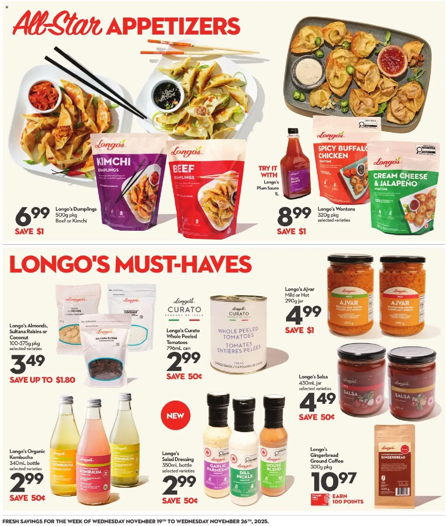 Longo's flyer valid from 20.11.2025 | Page: 11 | Products: Beef, Cream, Salad, Tomatoes
