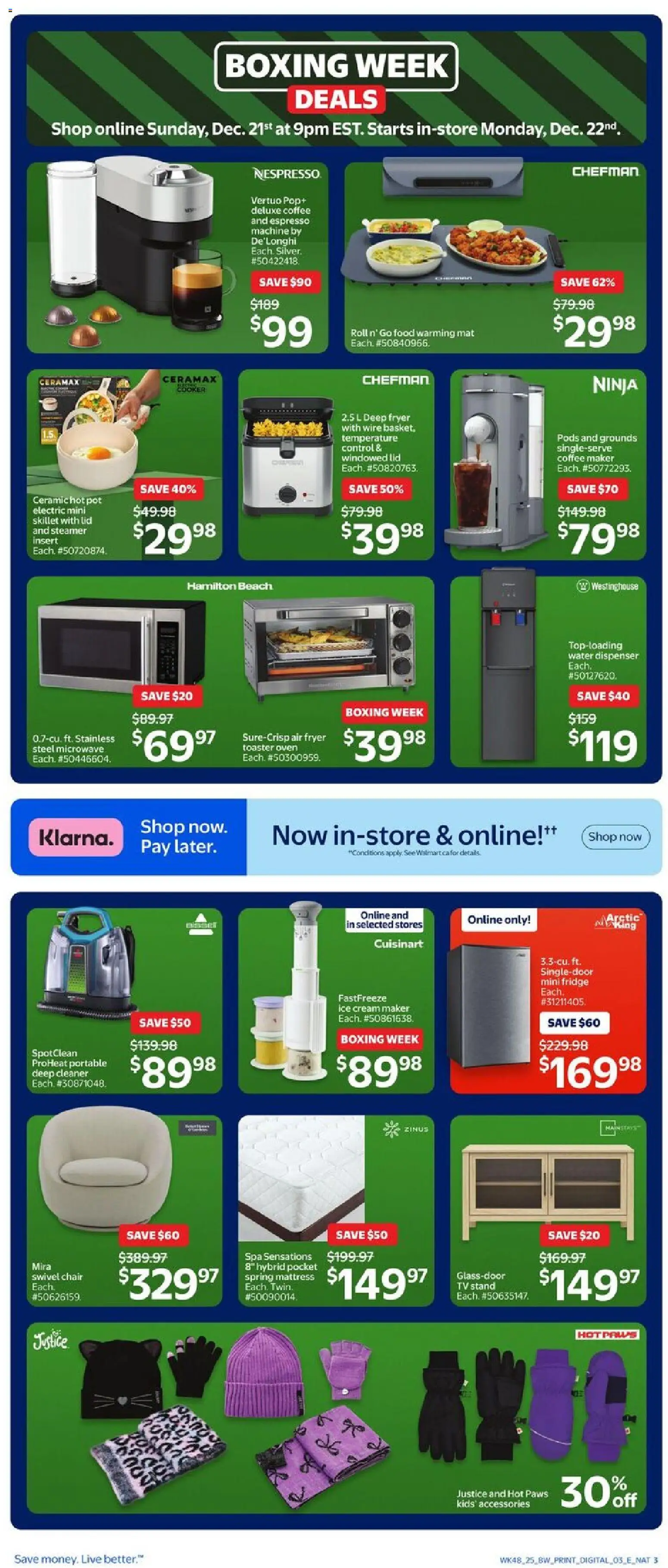 Walmart flyer valid from 25.12.2025 | Page: 14 | Products: Oven, Cooker, Mattress, Coffee