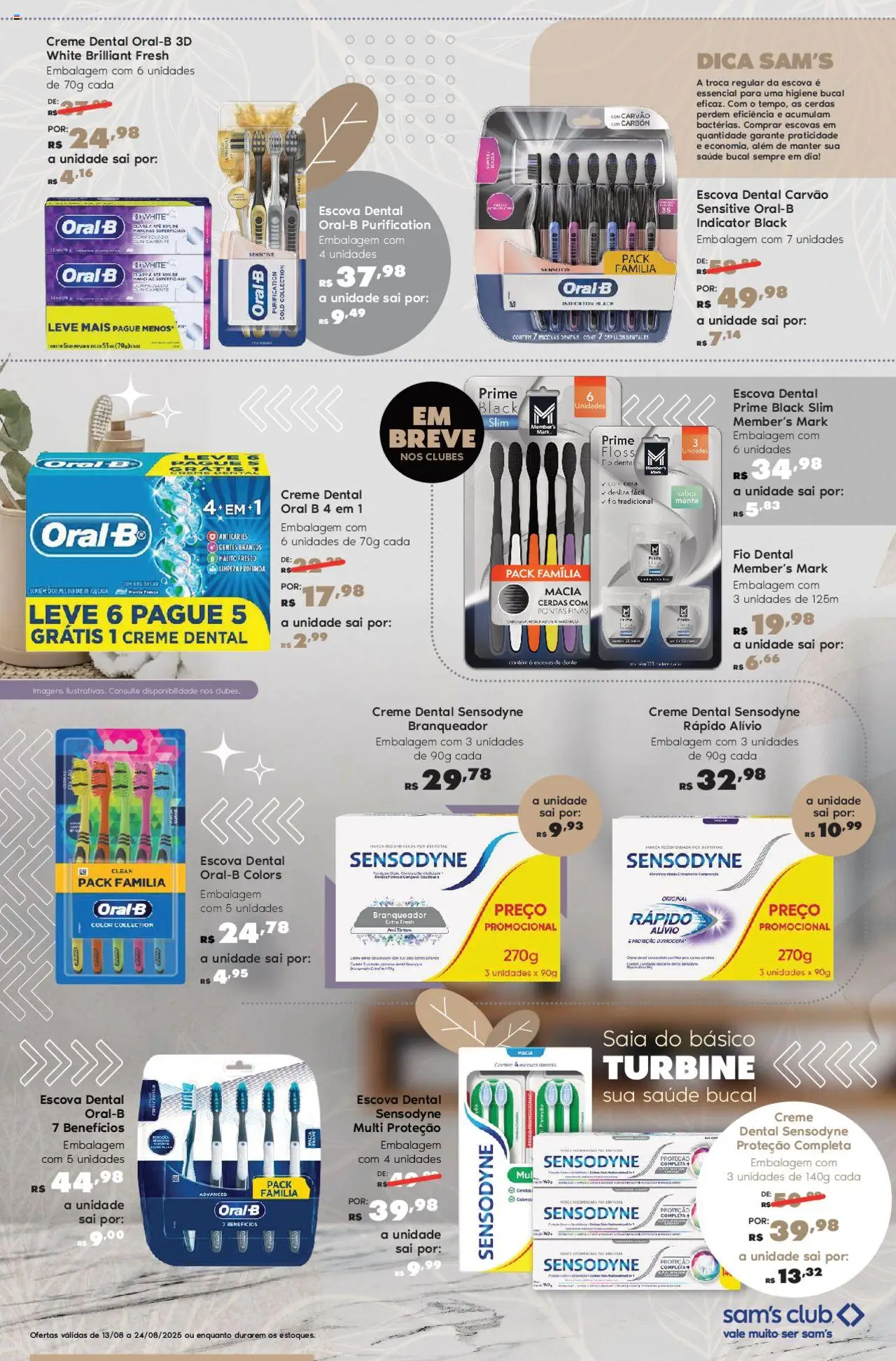 Sam's Club Folheto - válido de 13.08.2025 | Página: 10 | Produtos: Escova, Saia, Creme, Creme dental