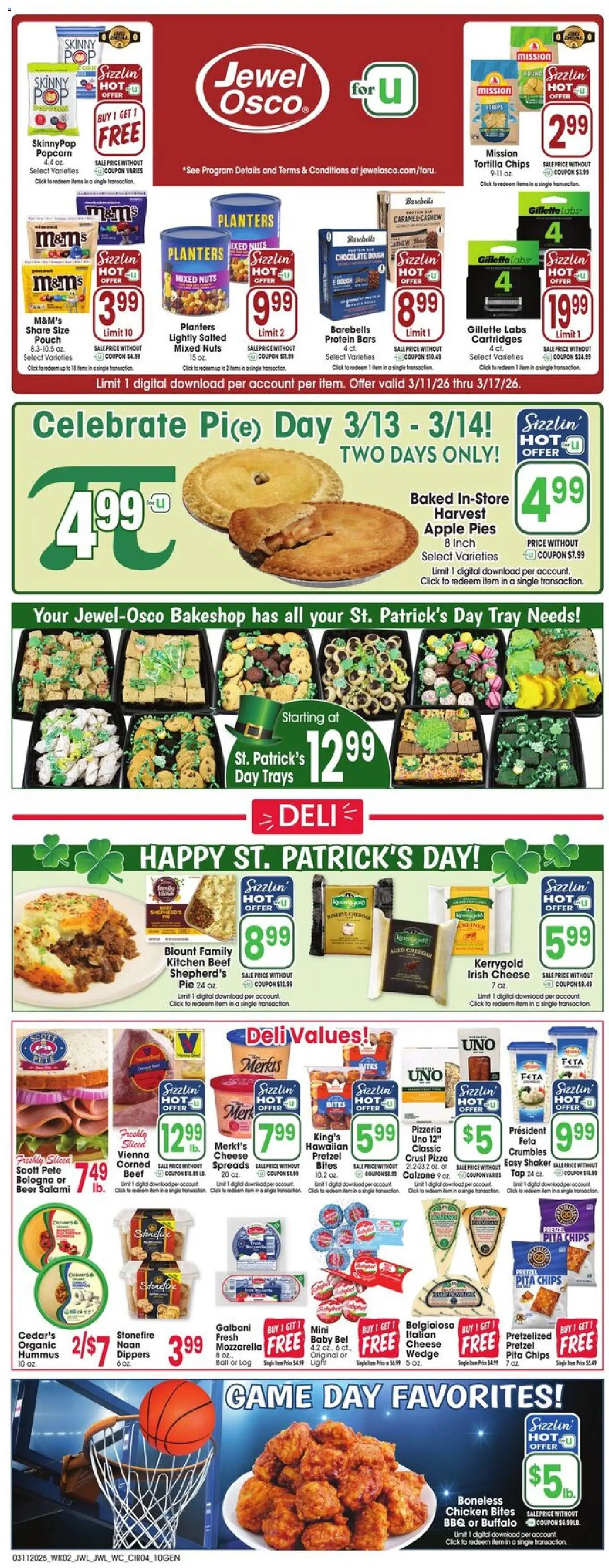 Jewel Osco Weekly Ad - IA - valid from 11.03.2026 | Page: 4 | Products: Cheese, Beer, Chips, Game