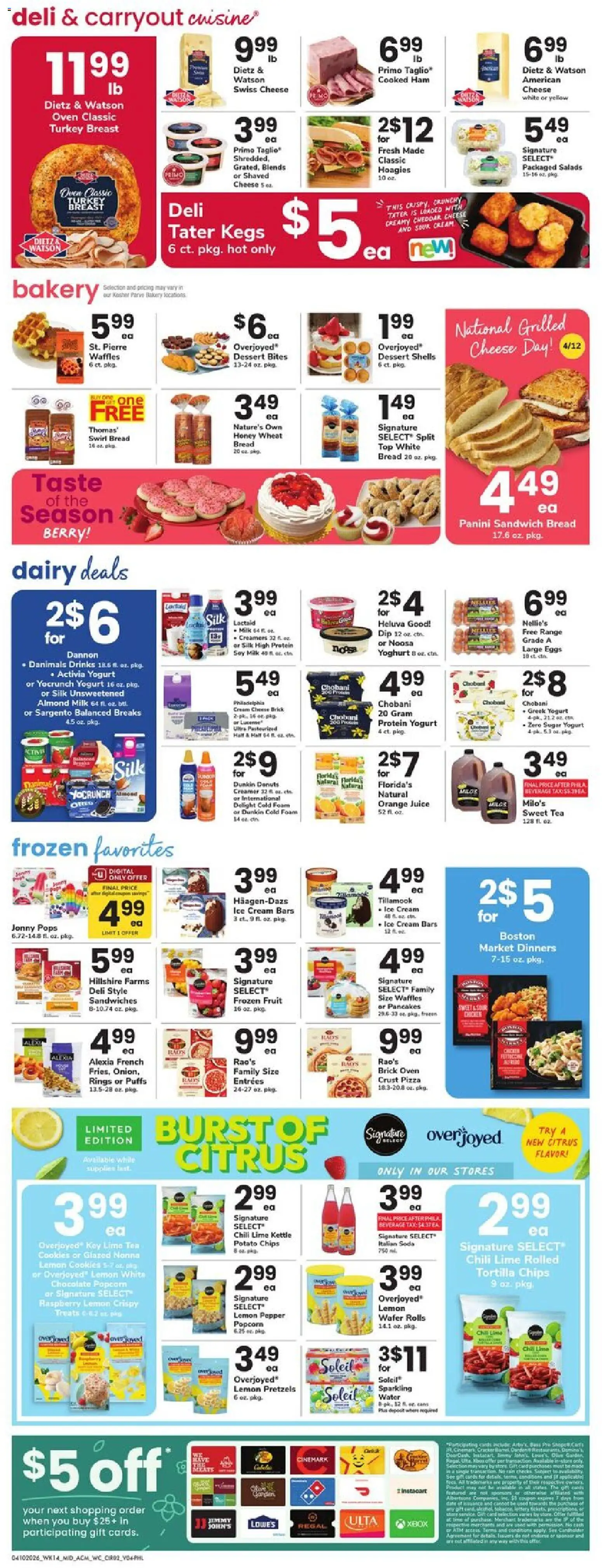 Acme Weekly Ad - valid from 10.04.2026 | Page: 2 | Products: Milk, Cookies, Raspberry, Xbox