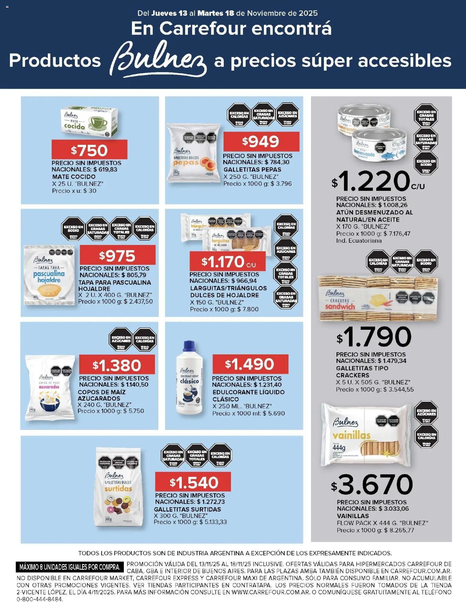 Carrefour ofertas │ válido desde el 13.11.2025 | Página: 13 | Productos: Copos, Mate, Aceite, Atún