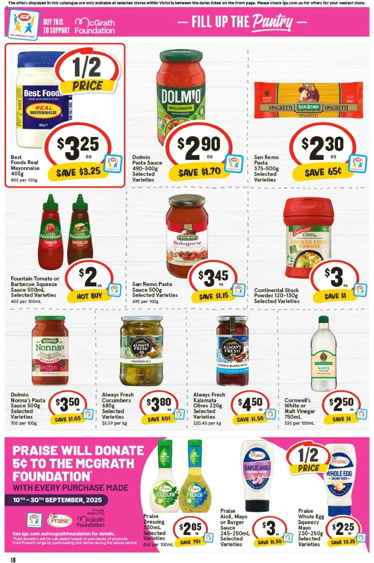IGA catalogue - valid from 24.09.2025 | Page: 22 | Products: Cucumbers, Mayonnaise, Fountain, Garlic