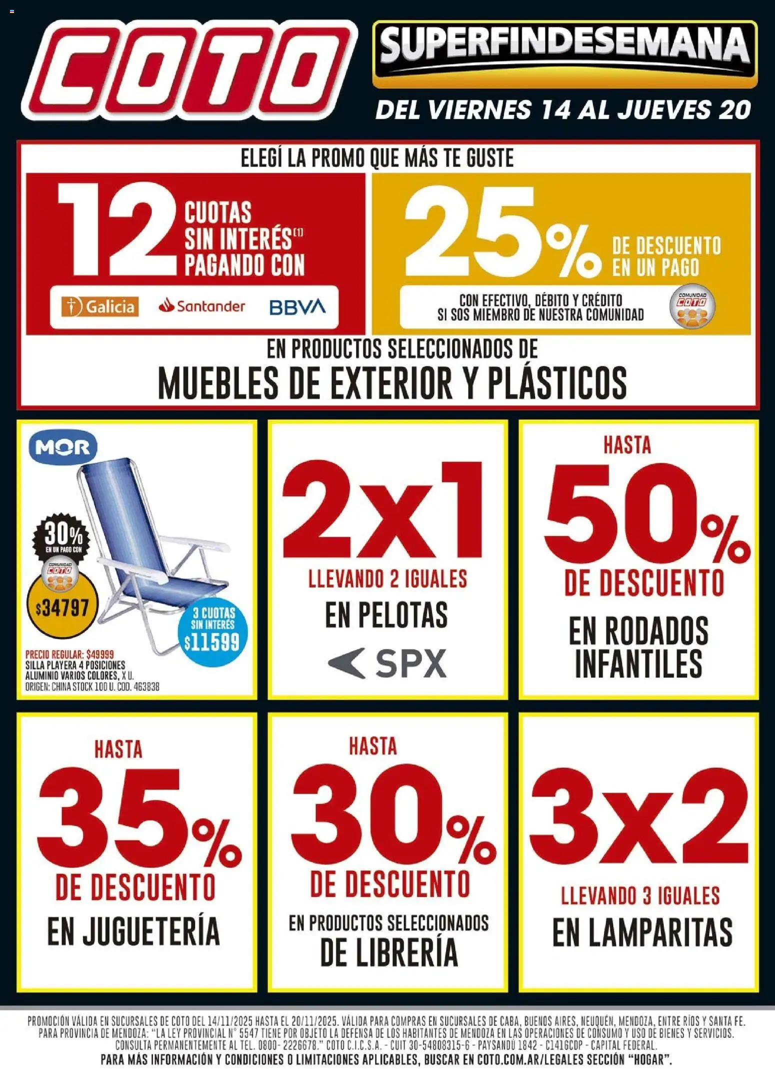 Coto - Hogar │ válido desde el 14.11.2025 | Página: 1 | Productos: Silla, Té