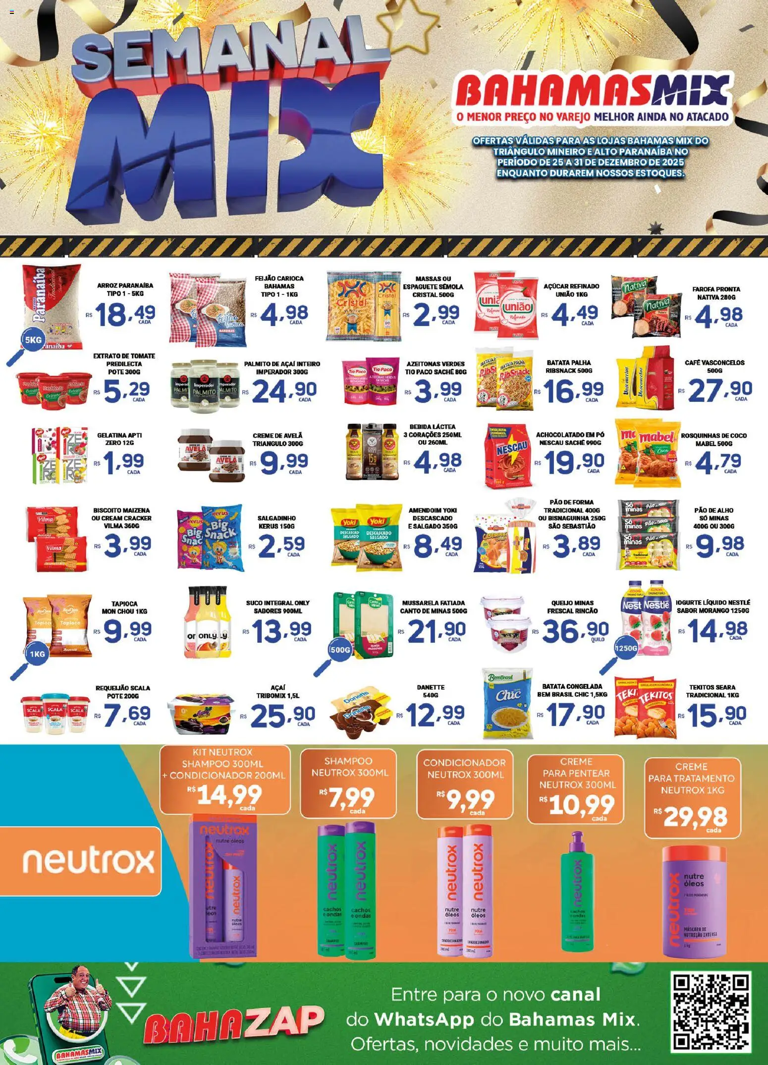 Bahamas Mix Folheto - válido de 25.12.2025 | Página: 1 | Produtos: Palmito, Suco, Bebida, Açaí