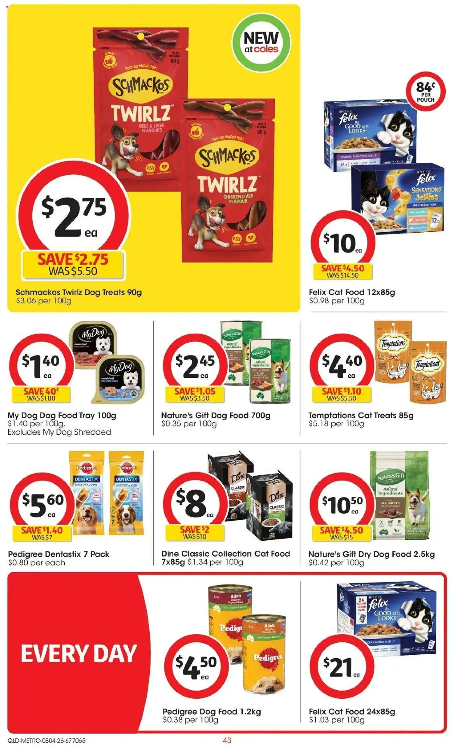 Deals catalogue - valid from 07.04.2026 | Page: 43 | Products: Chicken, Fish, Beef, Dog food