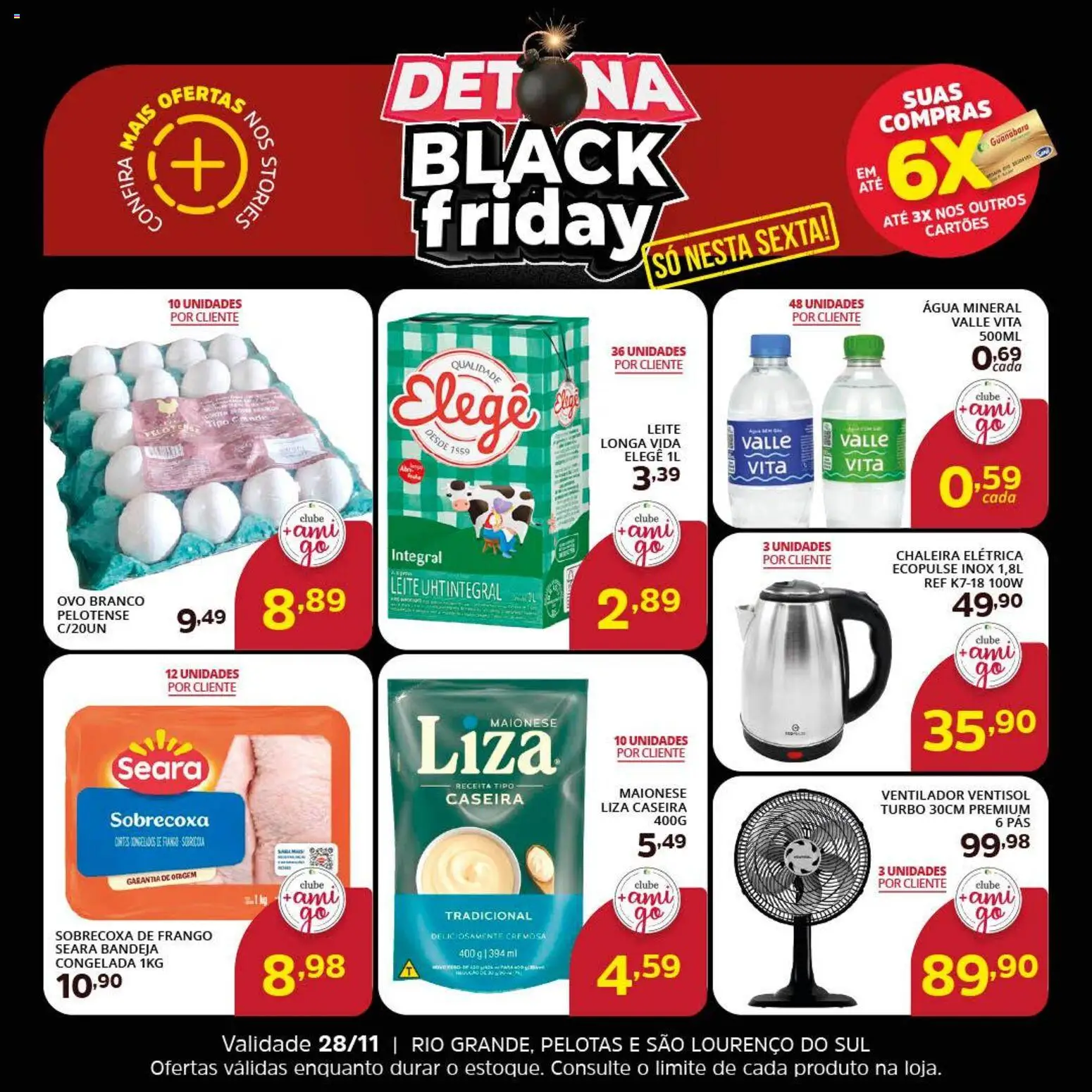 Supermercado Guanabara Folheto - válido de 28.11.2025 | Página: 1 | Produtos: Ventilador, Bandeja, Água mineral, Frango