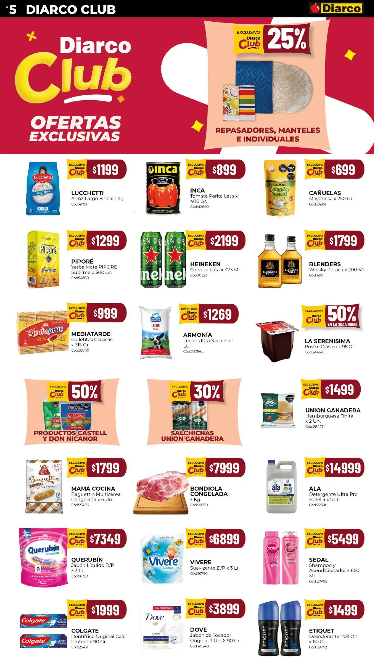 Diarco ofertas │ válido desde el 20.10.2025 | Página: 5 | Productos: Mate, Desodorante, Arroz, Suavizante