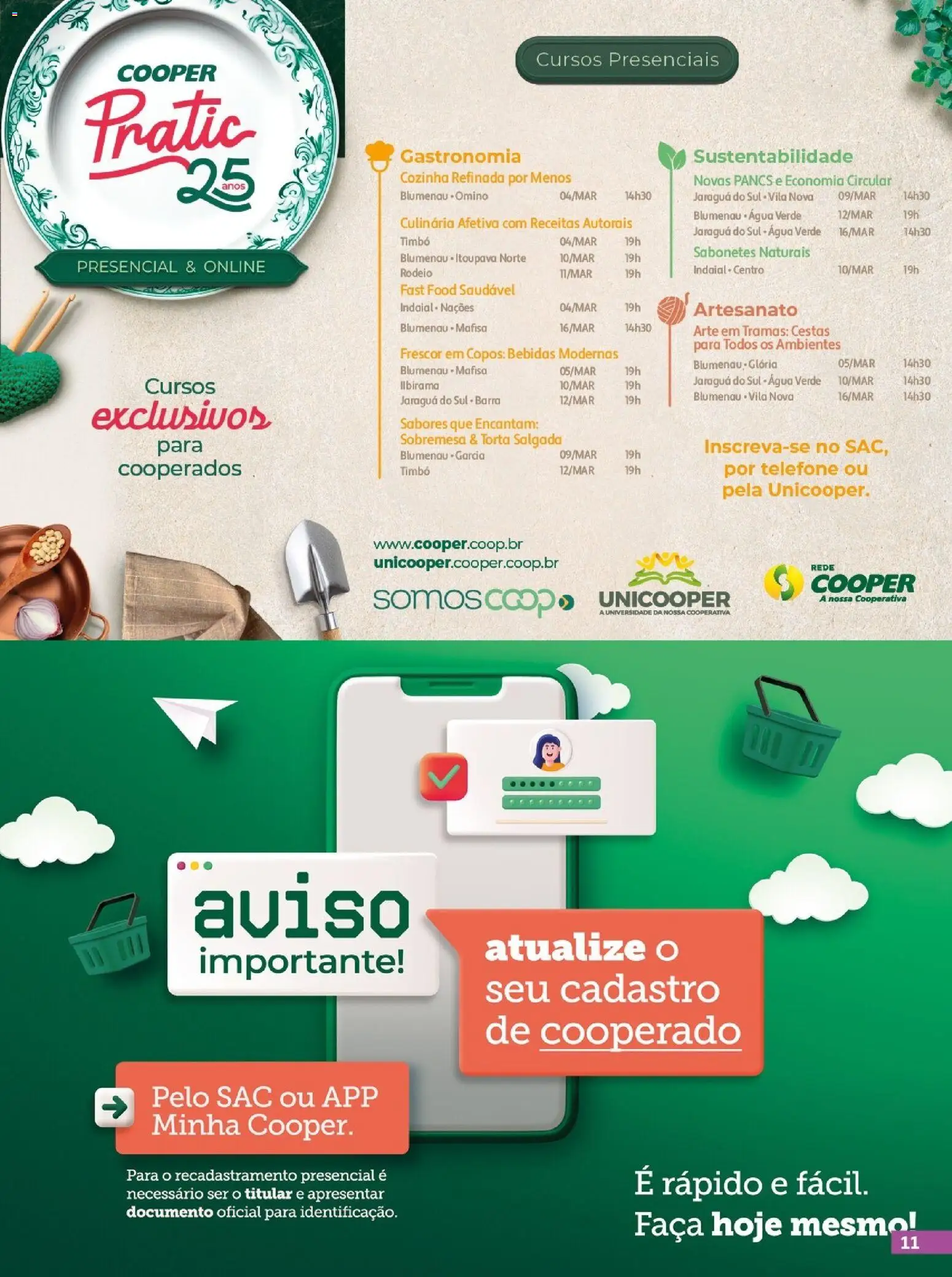 Cooper Folheto - válido de 04.03.2026 | Página: 11 | Produtos: Faca, Telefone, Copos