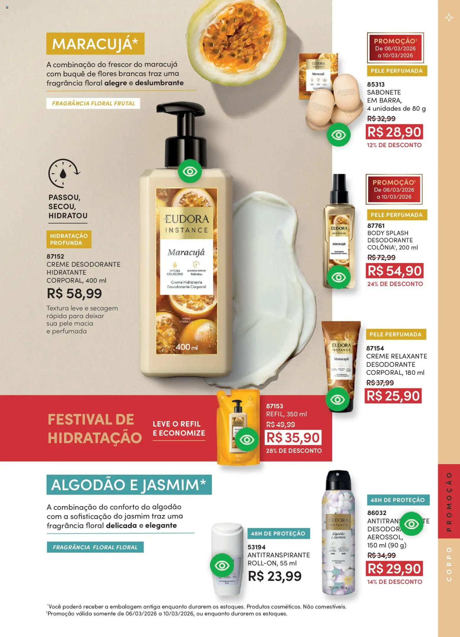 Eudora Folheto - válido de 19.02.2026 | Página: 91 | Produtos: Colágeno, Maracujá, Fragrância, Flores