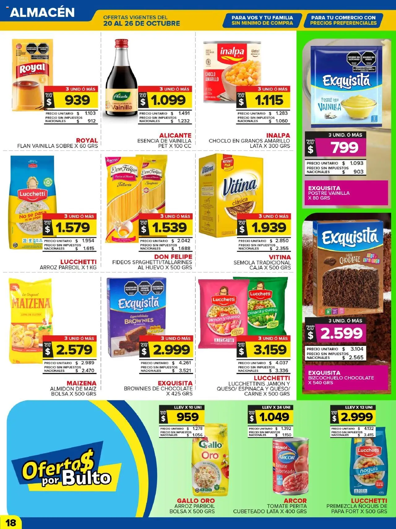 Carrefour Maxi catálogo │ válido desde el 20.10.2025 | Página: 18 | Productos: Papa, Chocolate, Jamón, Fideos