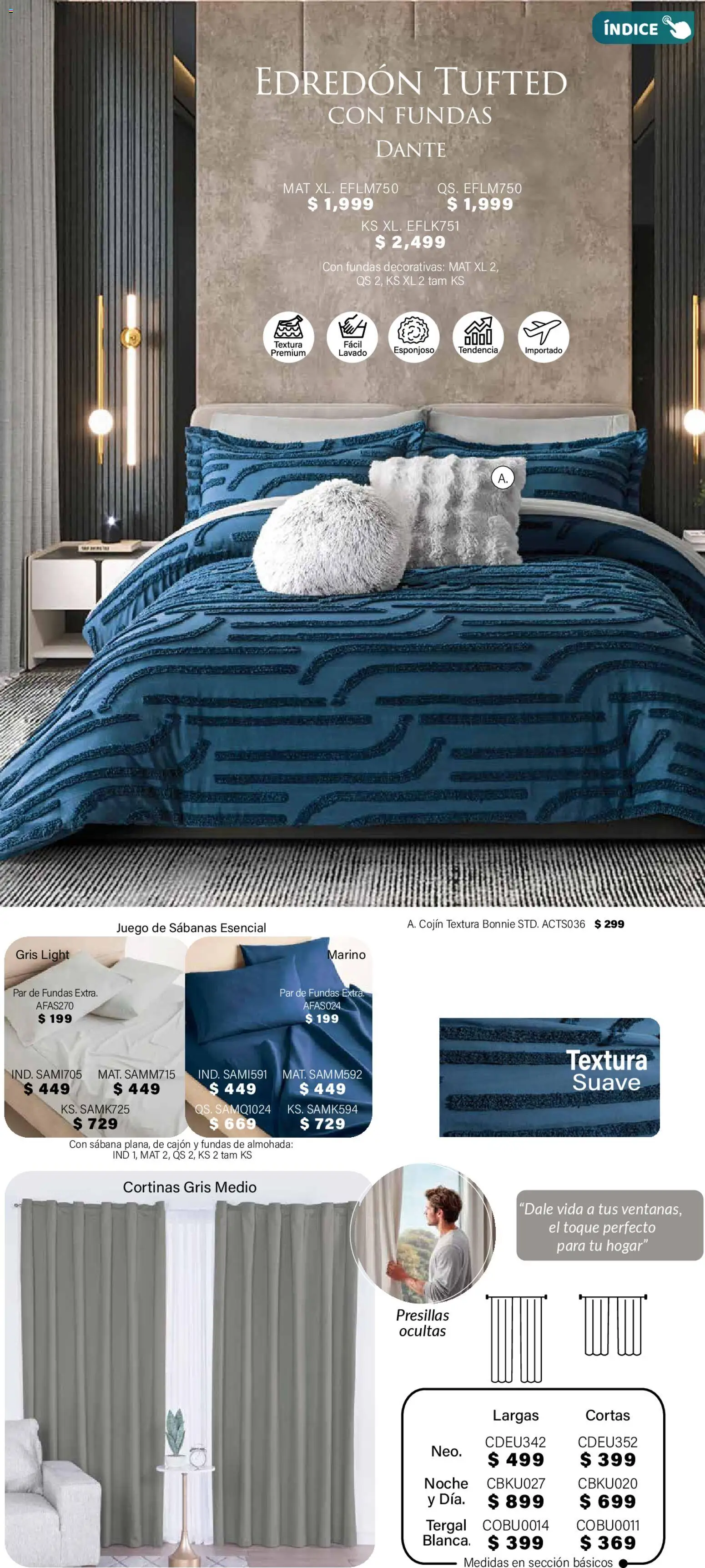 Nuevas ofertas de Colchas Concord válidas en toda la República Mexicana desde el 01.11.2025. ¡Encuentra las mejores ofertas en Colchas Concord Buen Fin! | Página: 138 | Productos: Juego, Almohada, Sabanas, Cortinas