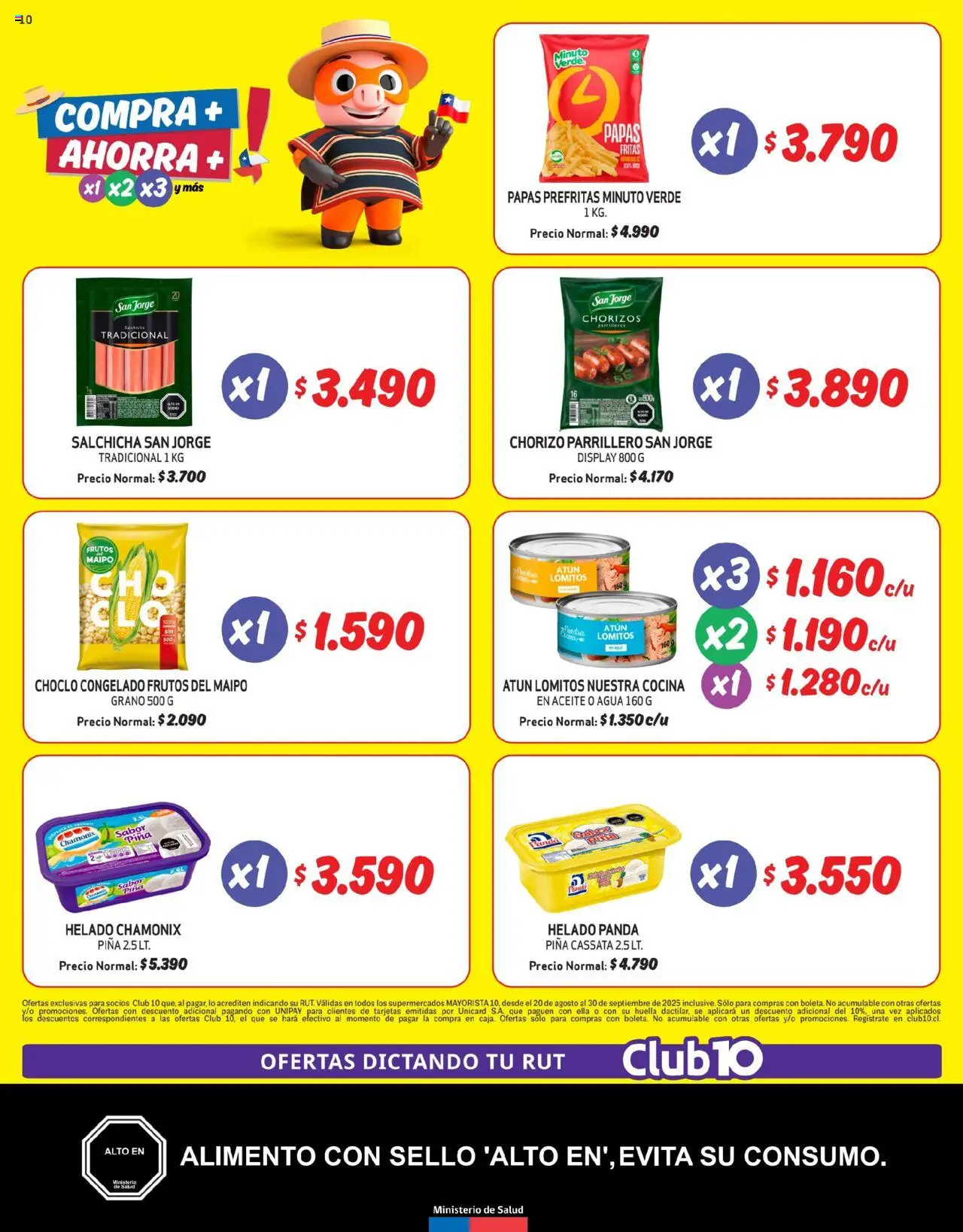 Mayorista 10 Ofertas │ válido desde el 20.08.2025 | Página: 10 | Productos: Agua, Cocina, Chorizo, Choclo