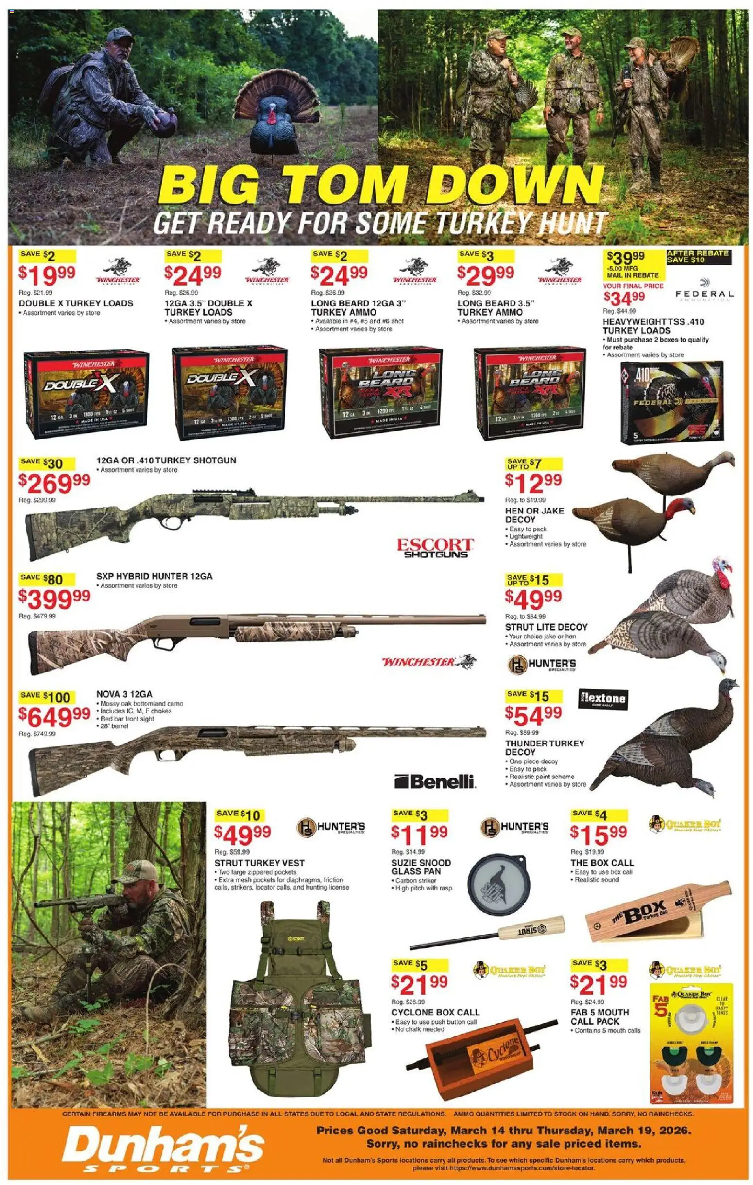 Dunham's Sports Weekly Ad - valid from 14.03.2026 | Page: 9 | Products: Box, Pan, Shotgun, Ammo