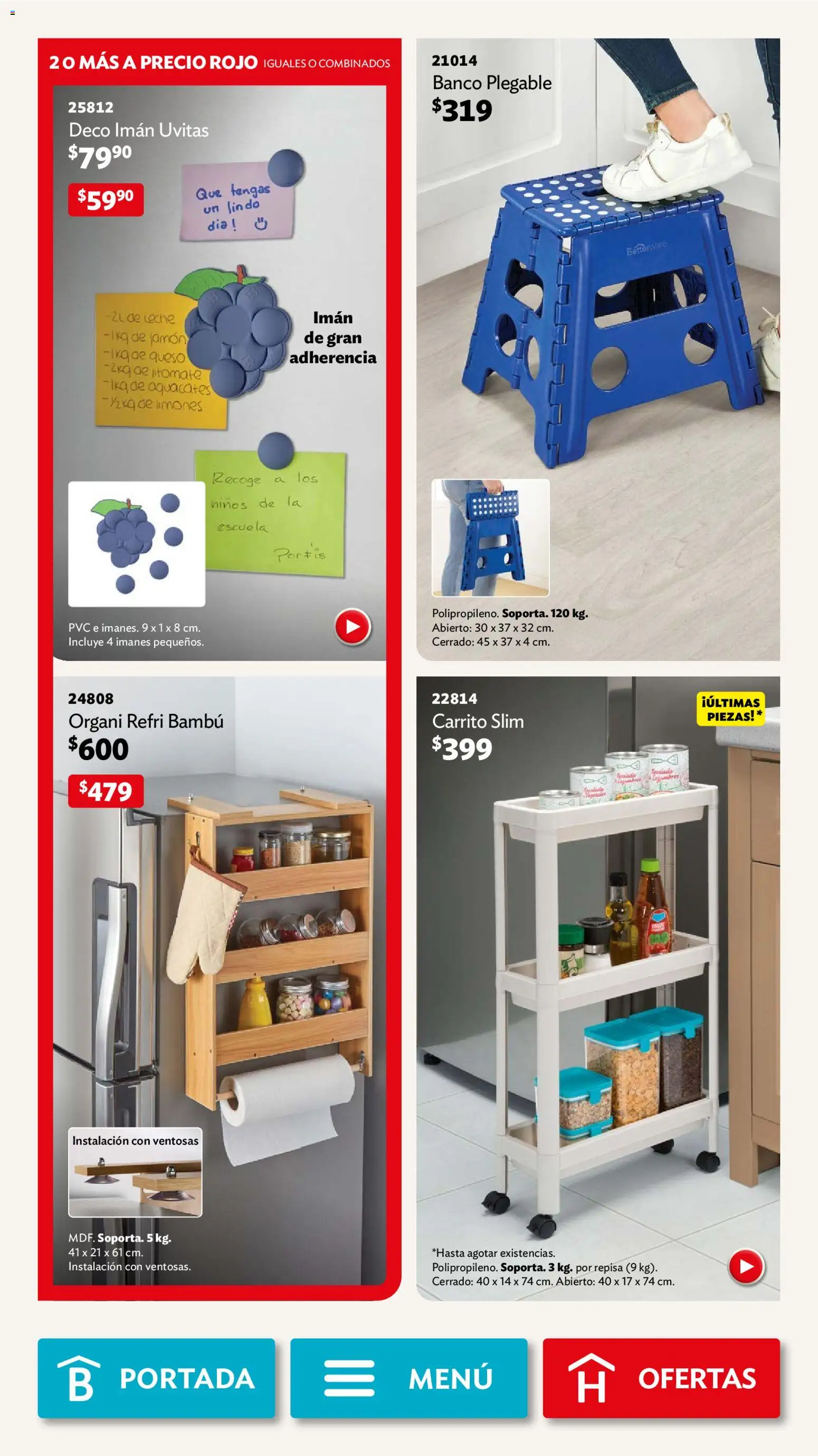 Nuevas ofertas de Betterware válidas en toda la República Mexicana desde el 03.11.2025. ¡Encuentra las mejores ofertas en Betterware campaña 11 2025! | Página: 65 | Productos: Repisa, Tomate, Queso, Banco