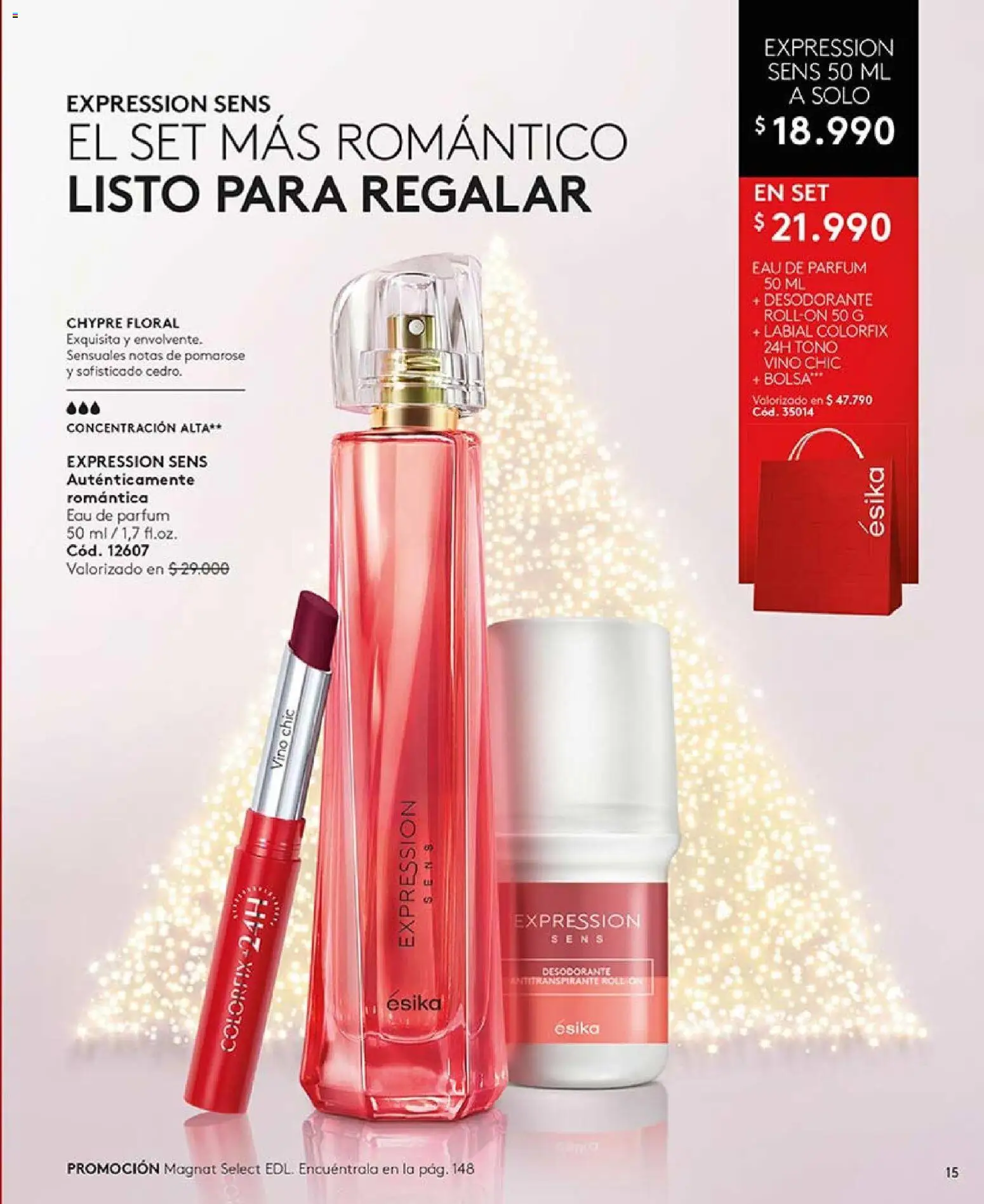 Catálogo Ésika Campaña 18 │ válido desde el 01.12.2025 | Página: 15 | Productos: Bolsa, Desodorante, Vino, Labial