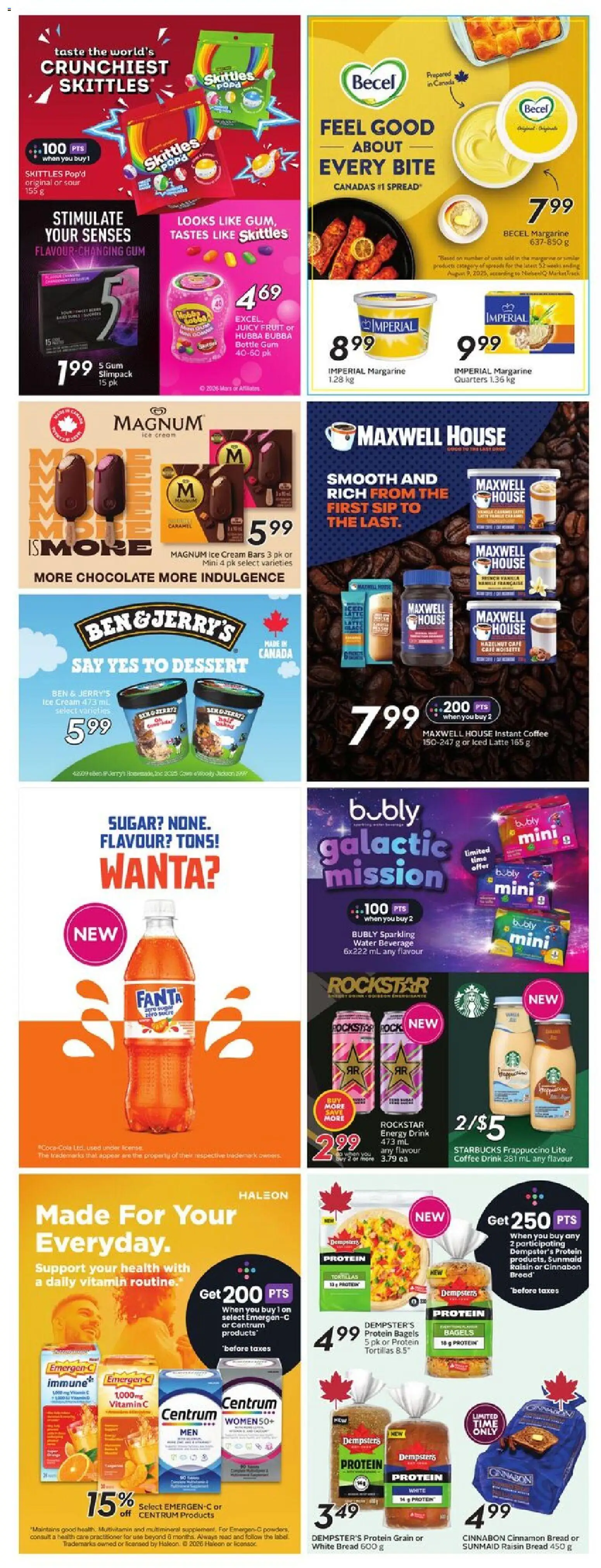 Sobeys flyer valid from 26.02.2026 | Page: 21 | Products: Ice cream, Bread, Coffee, Chocolate