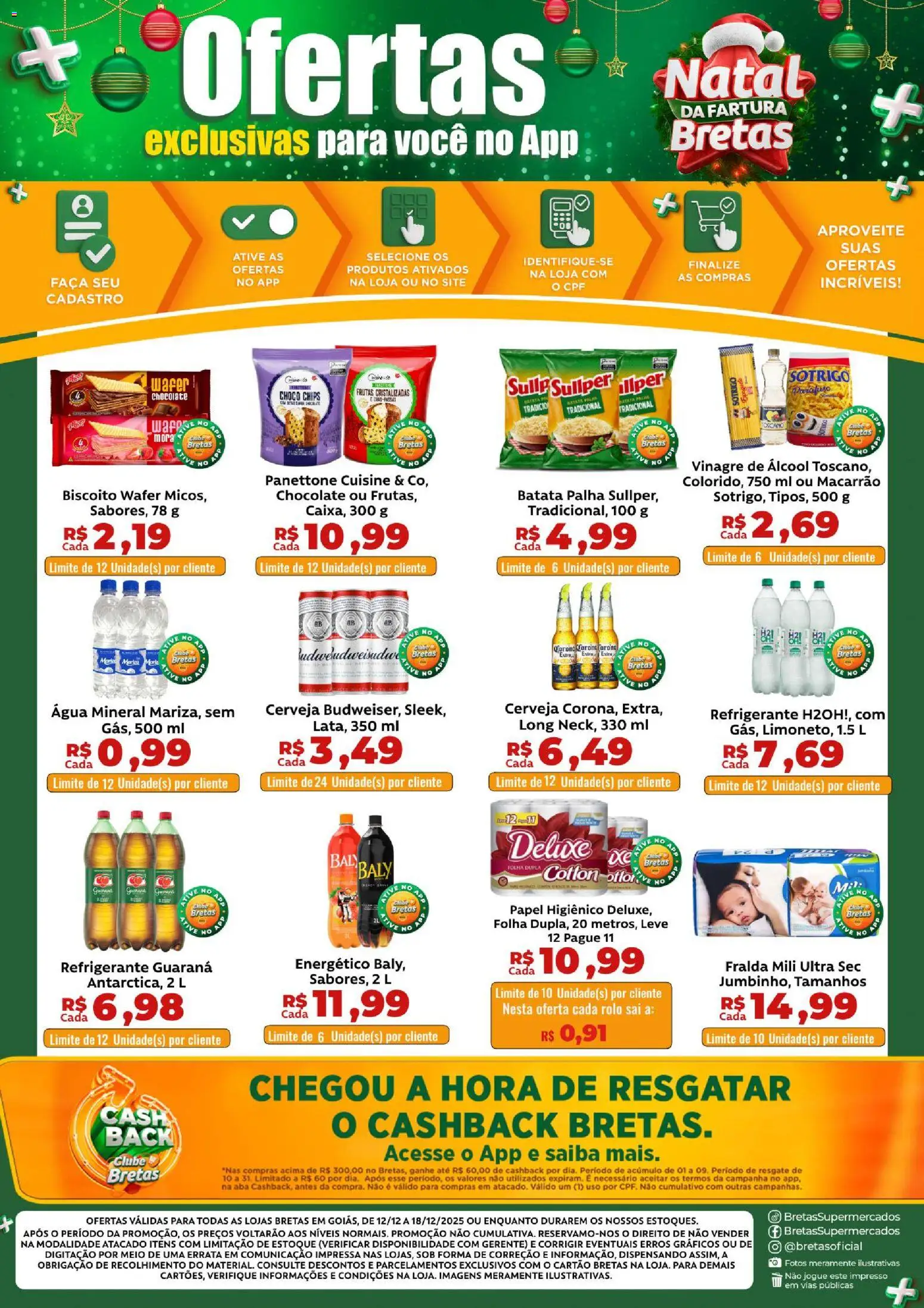 Bretas Folheto - válido de 12.12.2025 | Página: 1 | Produtos: Guaraná, Vinagre, Faca, Refrigerante