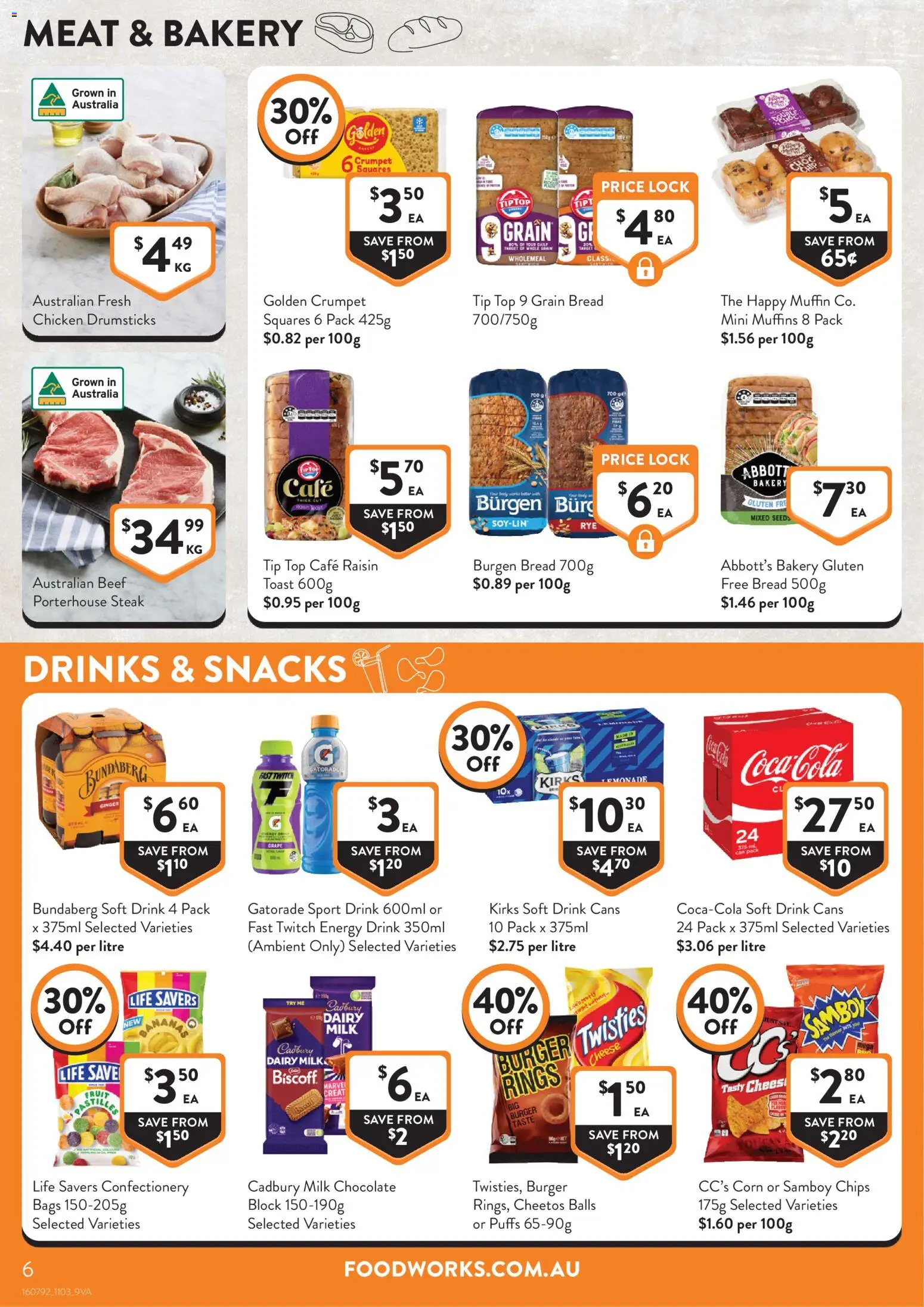 Foodworks catalogue - valid from 11.03.2026 | Page: 6 | Products: Cheese, Ginger, Muffins, Steak