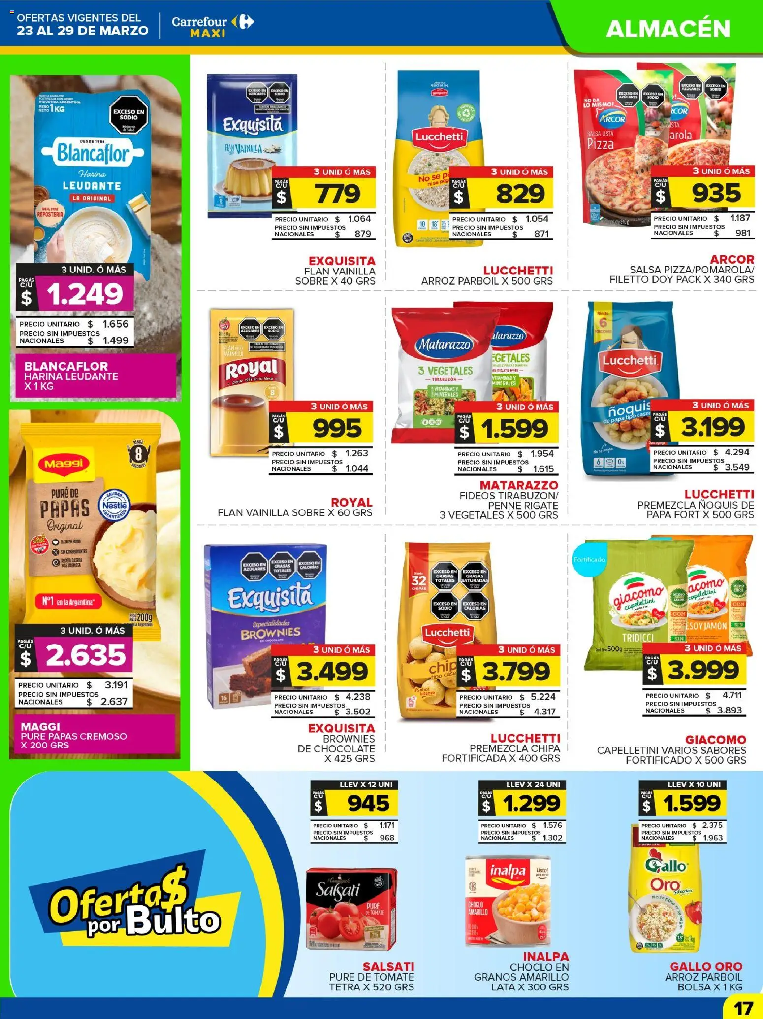 Carrefour Maxi catálogo │ válido desde el 23.03.2026 | Página: 17 | Productos: Vitaminas, Sobre, Papa, Pizza