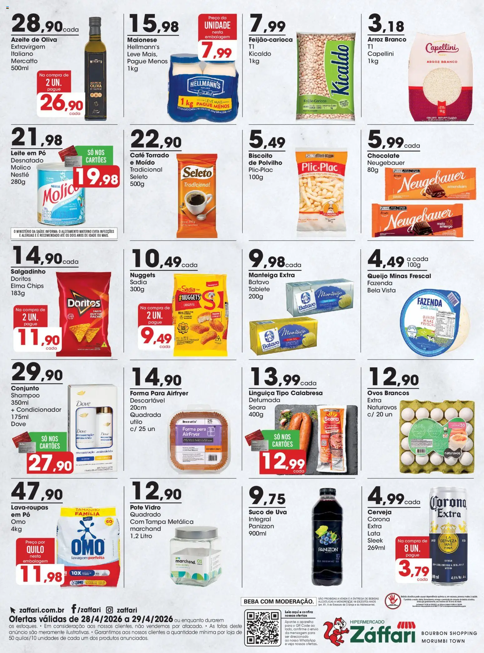 Zaffari Folheto - válido de 28.04.2026 | Página: 2 | Produtos: Condicionador, Polvilho, Suco, Sal