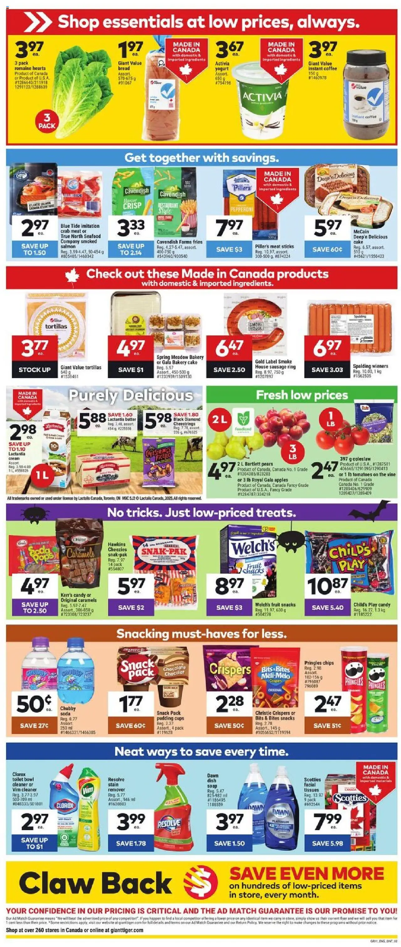Giant Tiger flyer valid from 15.10.2025 | Page: 2 | Products: Chips, Soap, Stain remover, Tomatoes