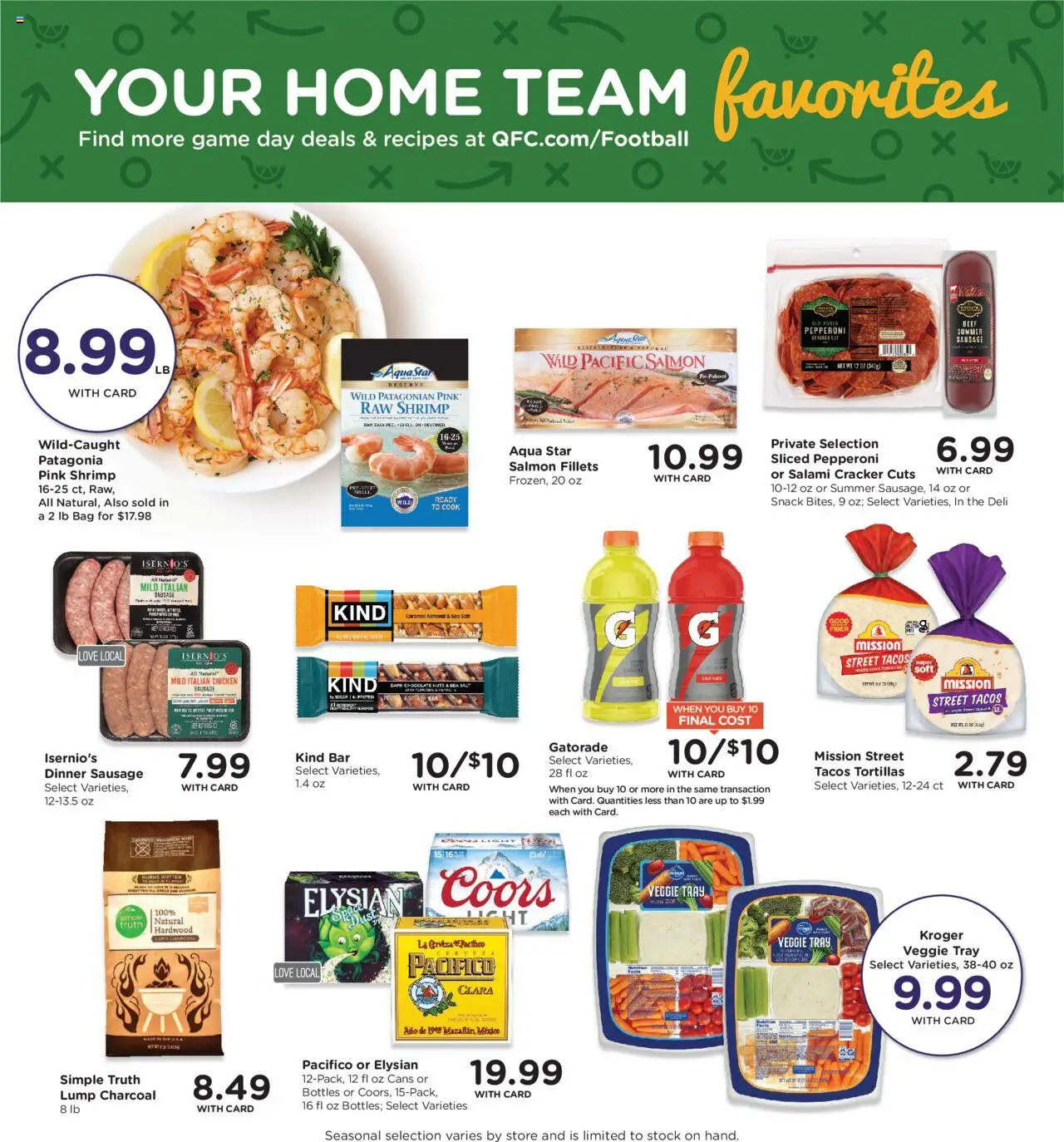 QFC Weekly Ad - WA - valid from 08.10.2025 | Page: 7 | Products: Salami, Beef, Nuts, Game