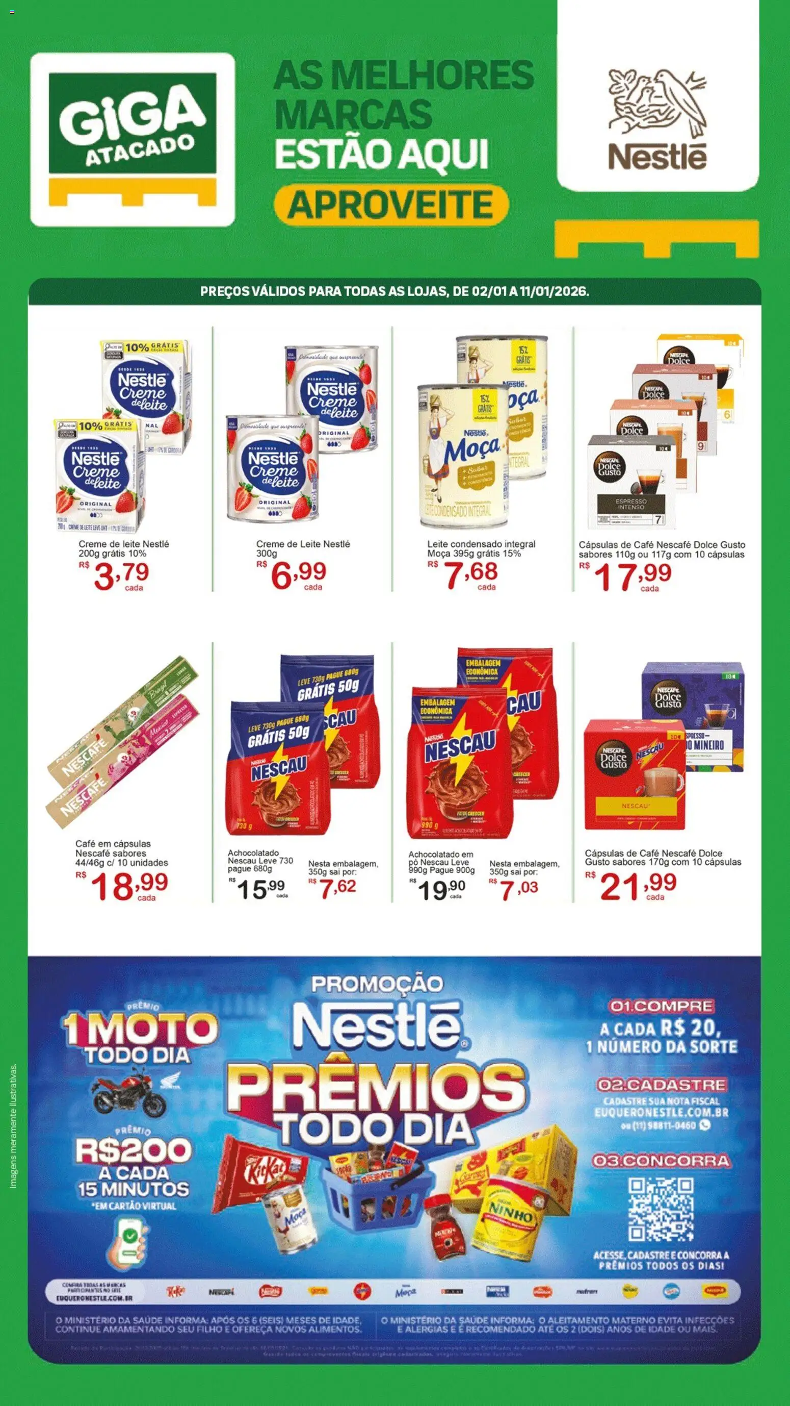 GIGA Atacado Folheto - válido de 02.01.2026 | Página: 1 | Produtos: Pó, Creme, Creme de leite, Leite condensado