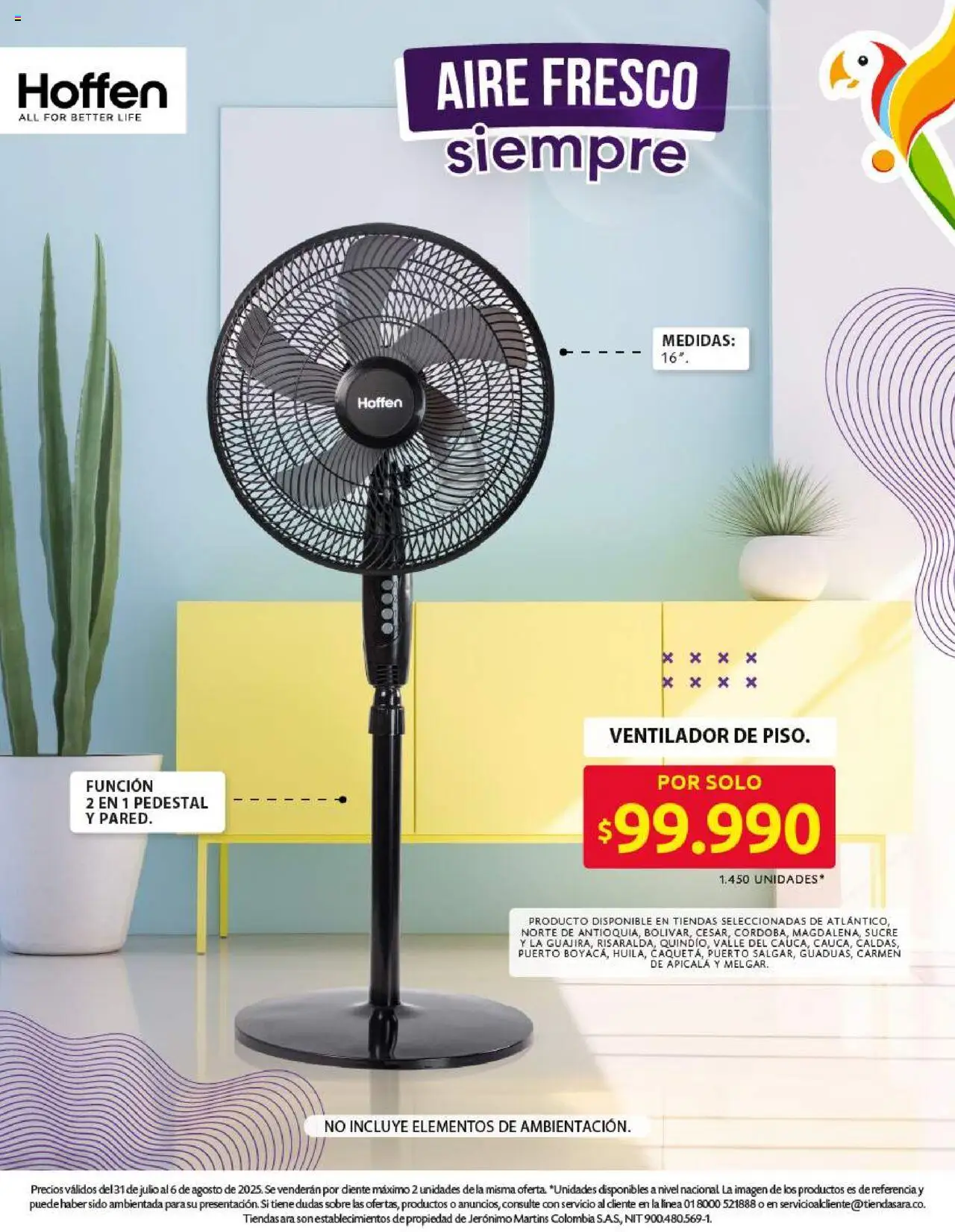 Ara revista - valida desde el 31.07.2025 | Página: 16 | Productos: Ventilador, Sobre