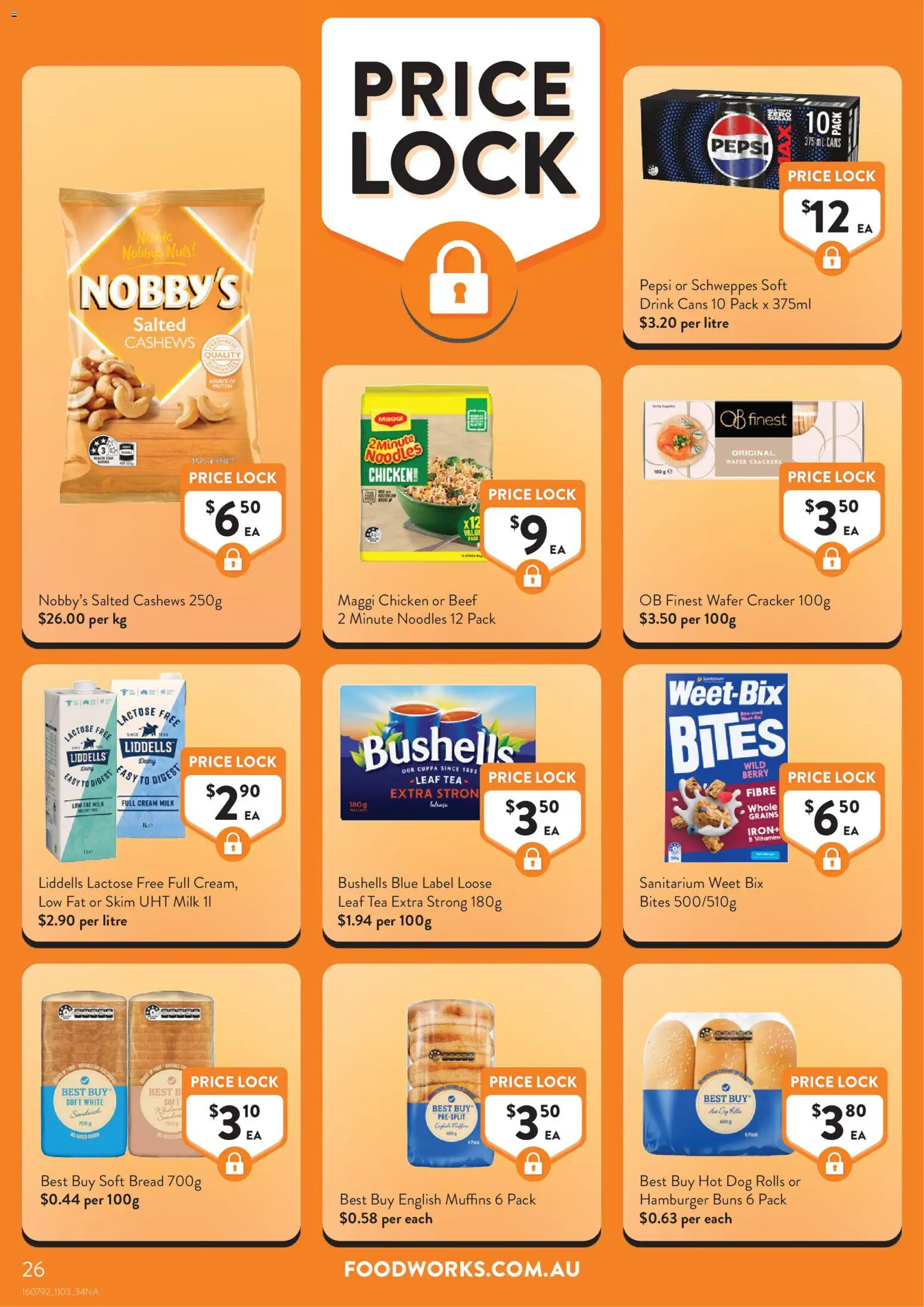 Foodworks catalogue - valid from 11.03.2026 | Page: 26 | Products: Milk, Noodles, Pepsi, Nuts