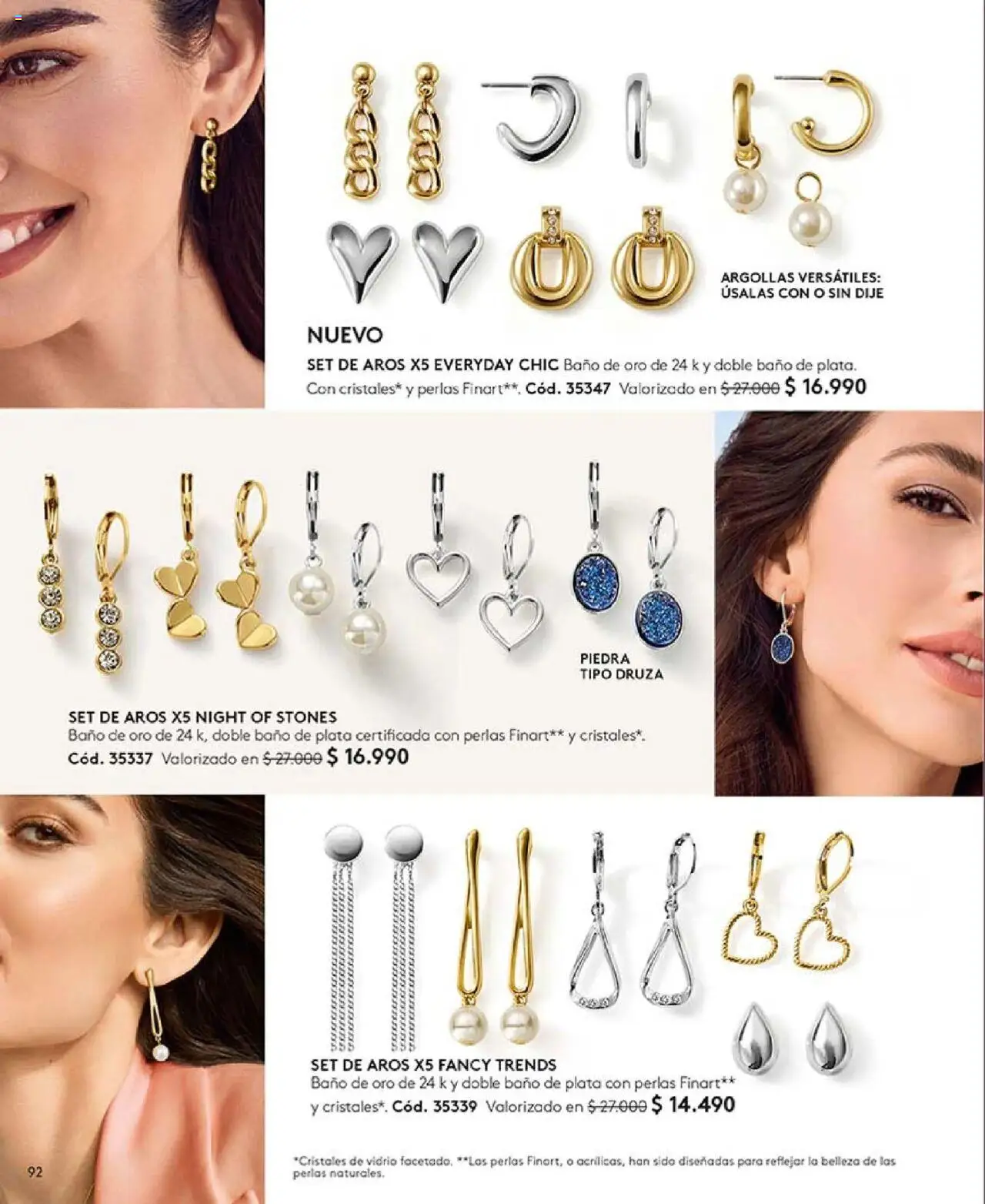 Catálogo Ésika Campaña 15 │ válido desde el 15.09.2025 | Página: 92 | Productos: Baño, Aros, Dije