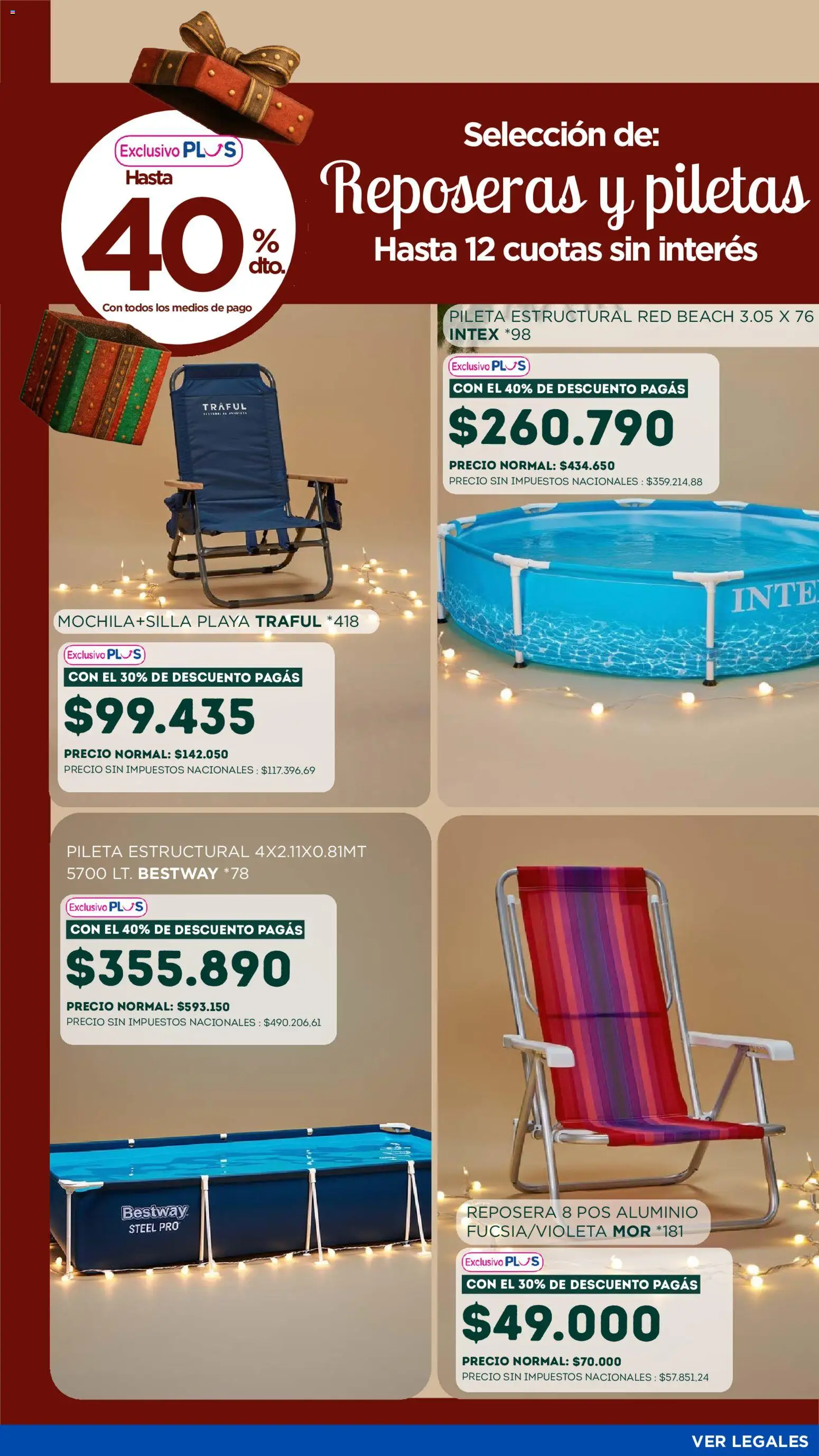 La Anonima Regalería │ válido desde el 04.12.2025 | Página: 20 | Productos: Reposera, Pileta