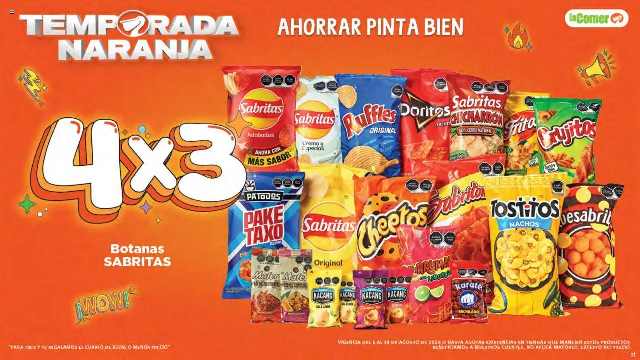 Nuevas ofertas de La Comer válidas en toda la República Mexicana desde el 06.08.2025. ¡Encuentra las mejores ofertas en La Comer - Folleto! | Página: 11 | Productos: Crema, Cerdo, Té
